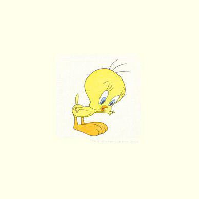 Tweety Bird Warner Bros Looney Tunes Hand Tinted Color Etching