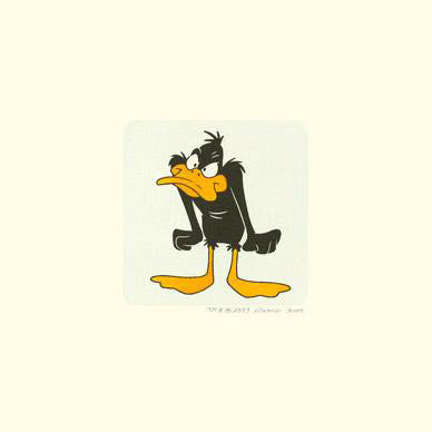 Daffy Duck Warner Bros Hand Tinted Coloring Etching Custom Framed