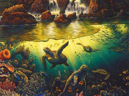 Viridian Overture Robert Lyn Nelson Mixed Media Print Artist Signed and Numbered