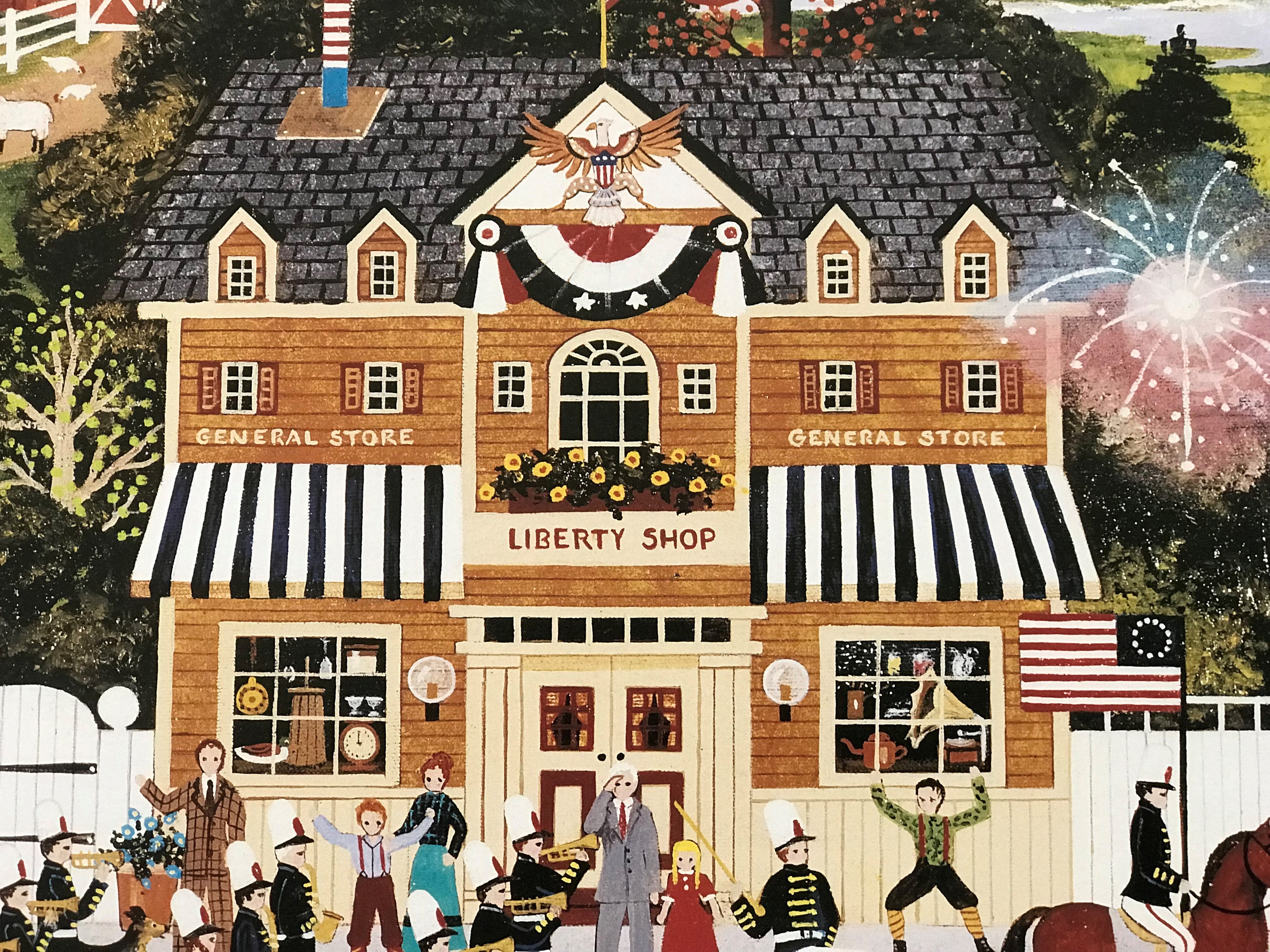 Celebration of America Jane Wooster Scott Lithograph Print Artist Hand Signed and Numbered