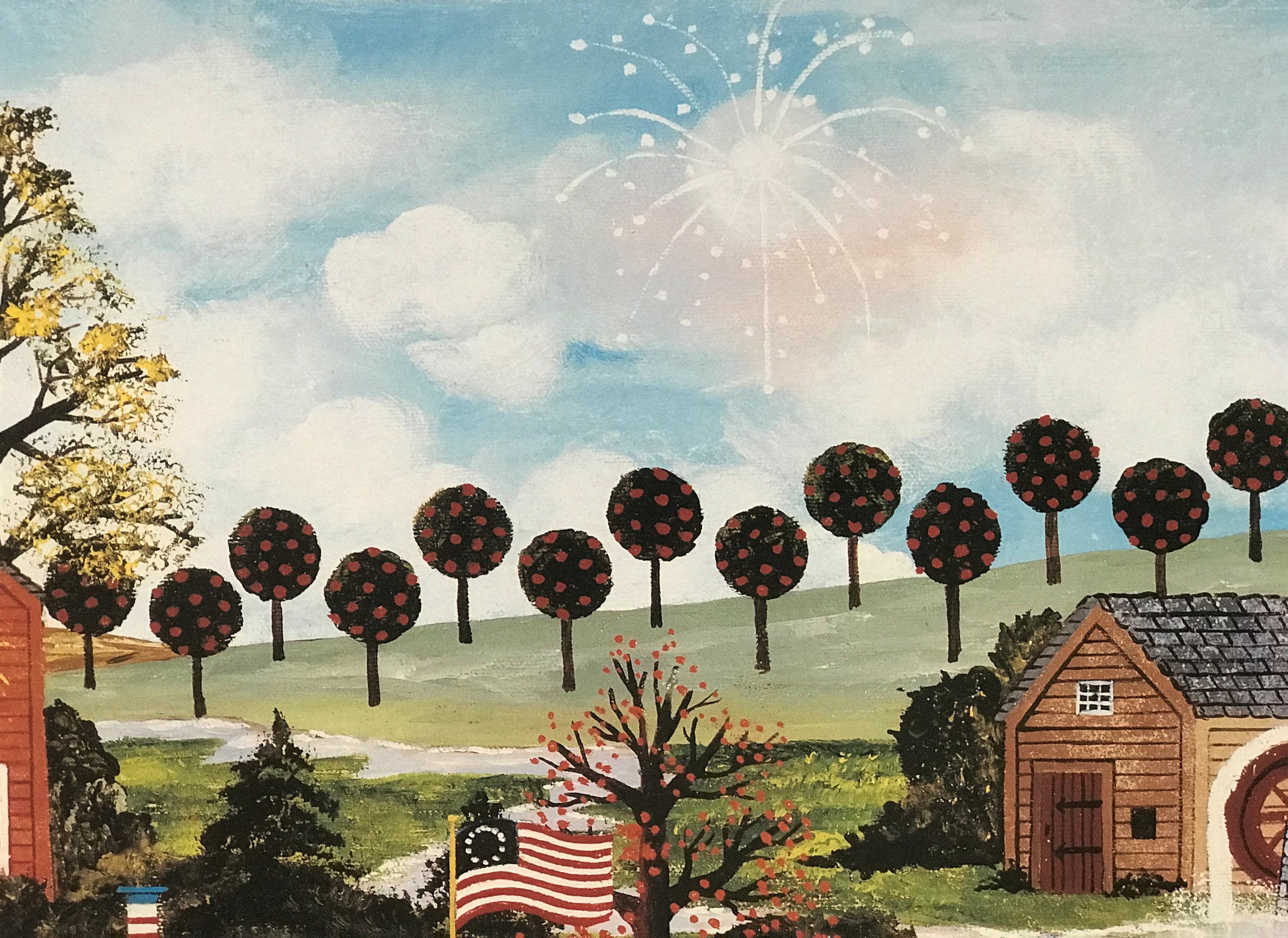 Celebration of America Jane Wooster Scott Lithograph Print Artist Hand Signed and Numbered