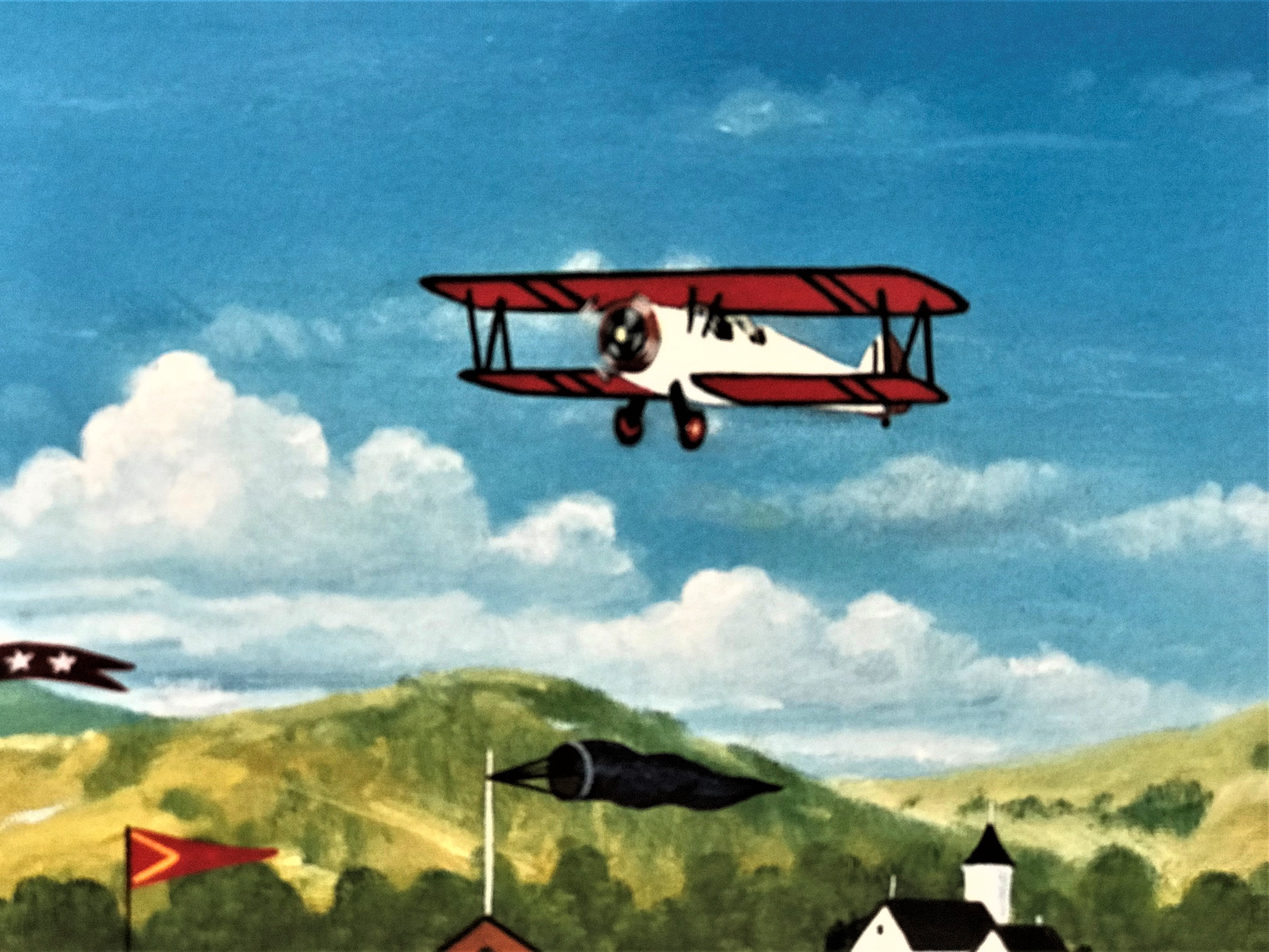 Franklin Fields First Annual Air Fair Jane Wooster Scott Lithograph Print Artist Hand Signed and Numbered