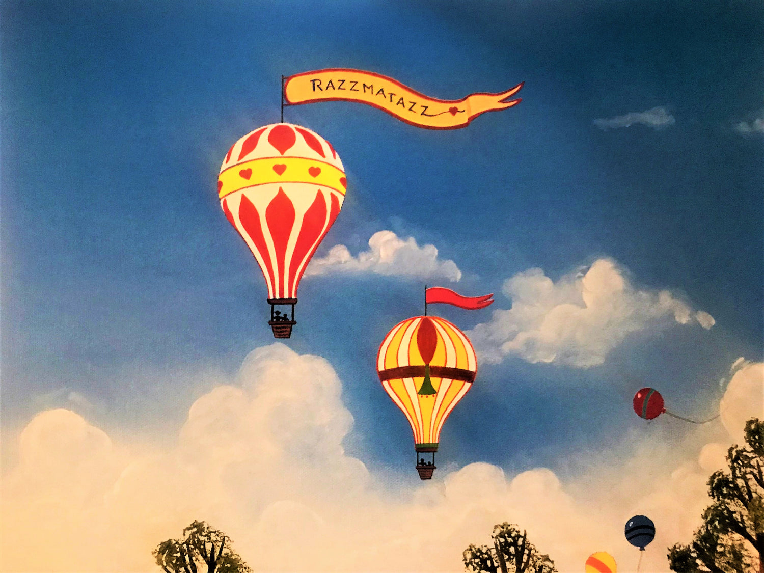 A Rambunctious Razzle Dazzle Jane Wooster Scott Lithograph Print Artist Hand Signed and Numbered