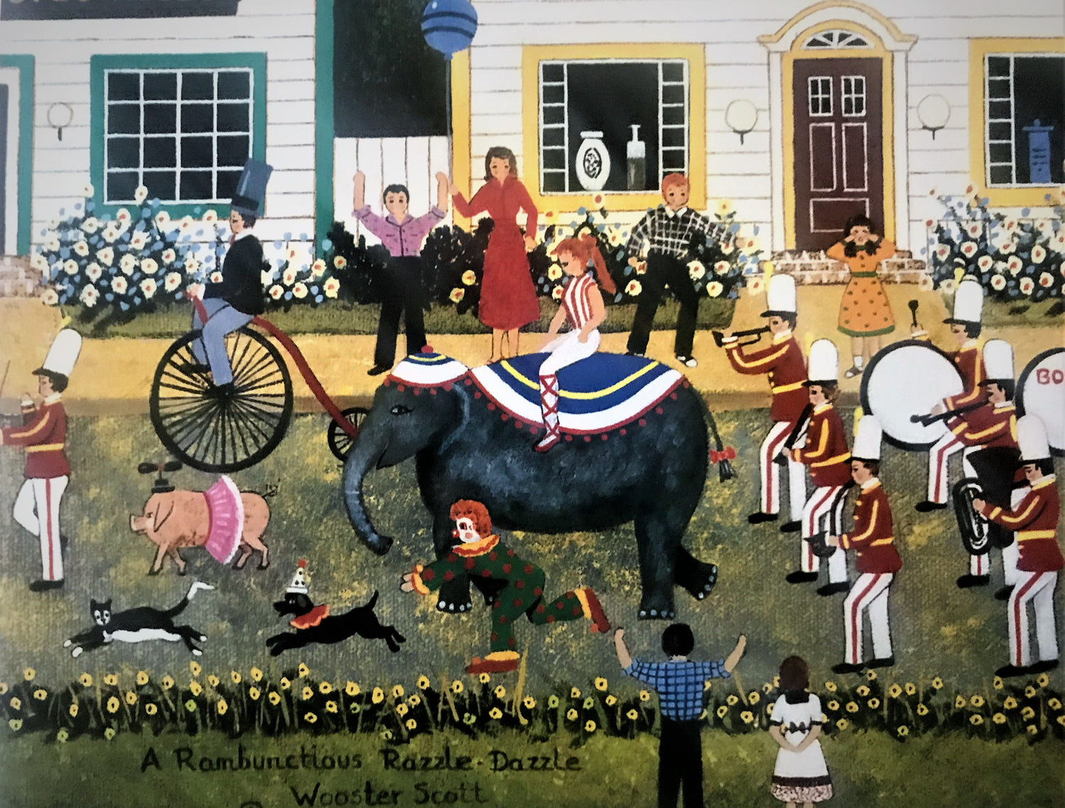 A Rambunctious Razzle Dazzle Jane Wooster Scott Lithograph Print Artist Hand Signed and Numbered