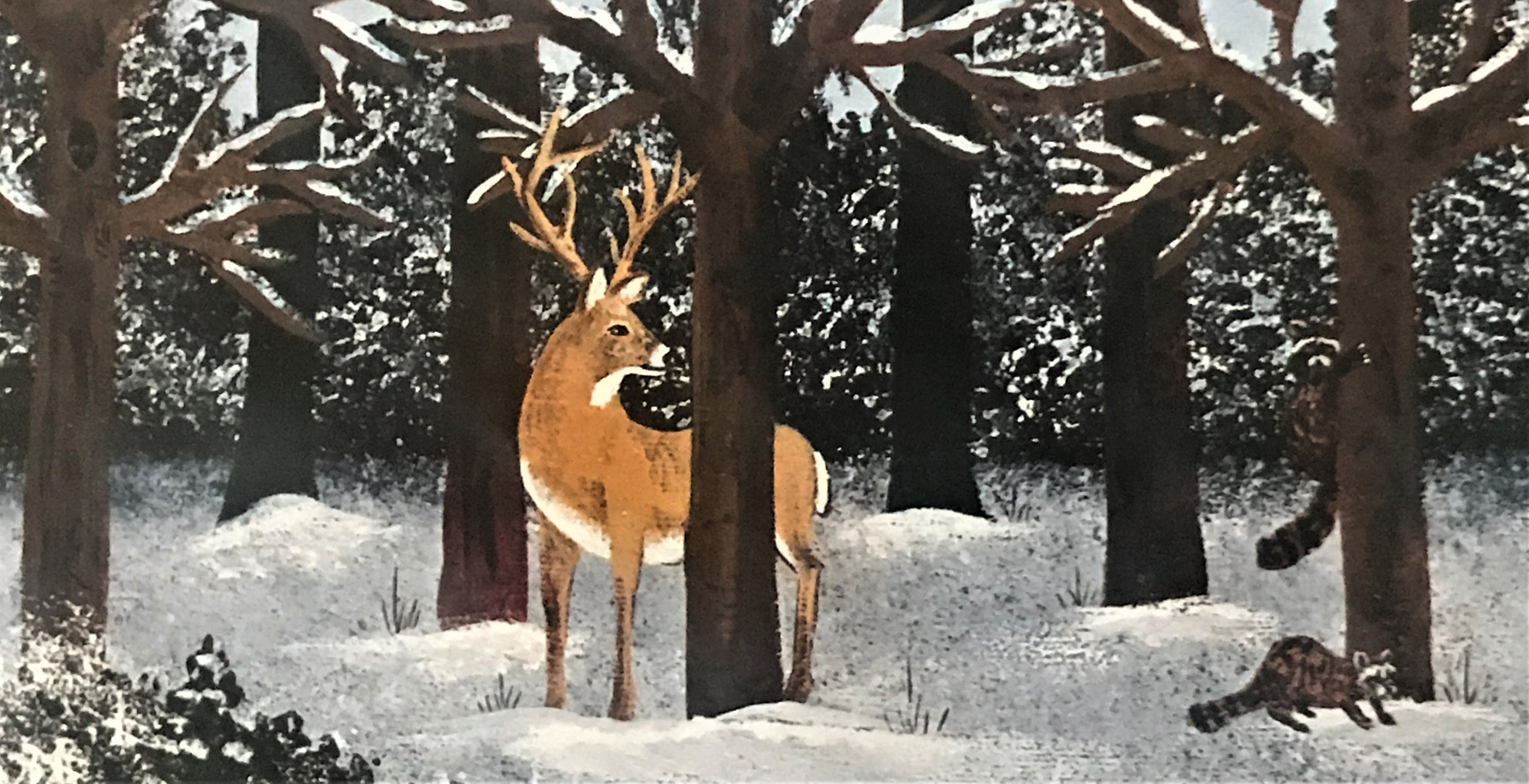 Dashing Through the Snow Jane Wooster Scott Lithograph Print Artist Hand Signed and Numbered