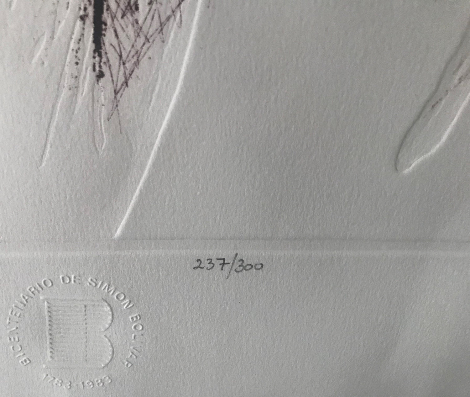 Bicentennial of Simon Bolivar Zamy Steynovitz Hand Embellished Lithograph Print Artist Hand Signed and Numbered