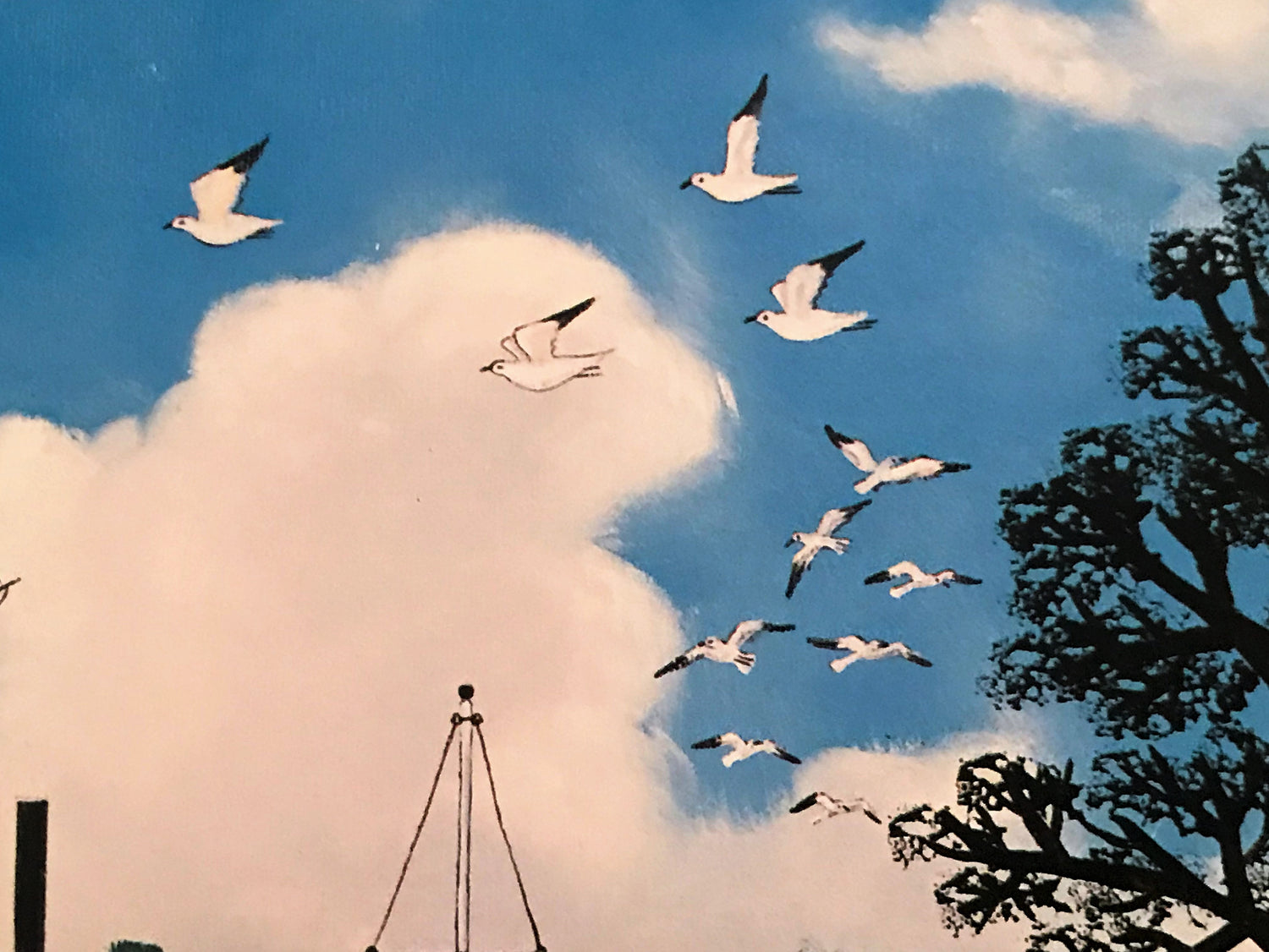 Salem Shipyard Jane Wooster Scott Lithograph Print Artist Hand Signed and Numbered