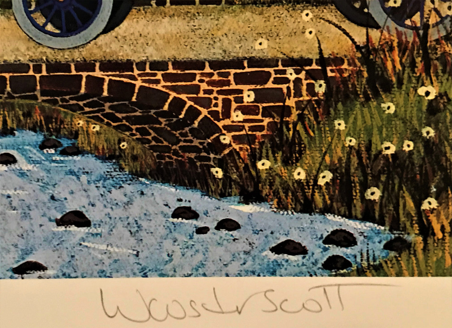 Merrily We Roll Along Jane Wooster Scott Lithograph Print Artist Hand Signed and Numbered