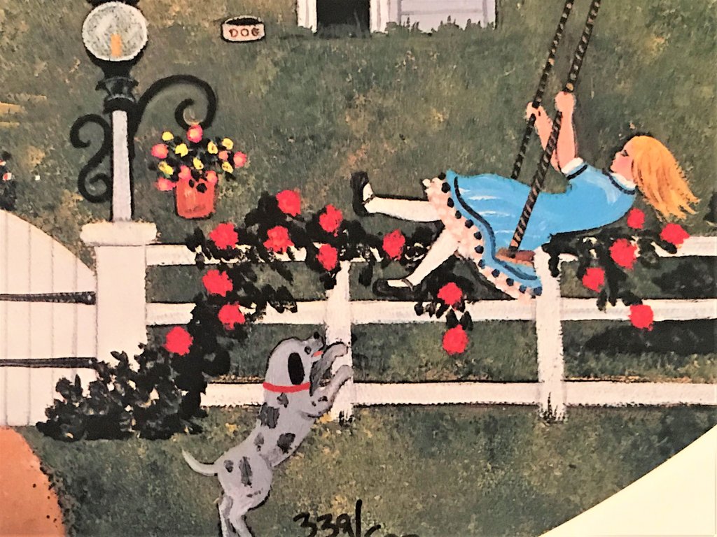 Swing Into Spring Jane Wooster Scott Artist Proof Offset Lithograph Print Artist Hand Signed and AP Numbered