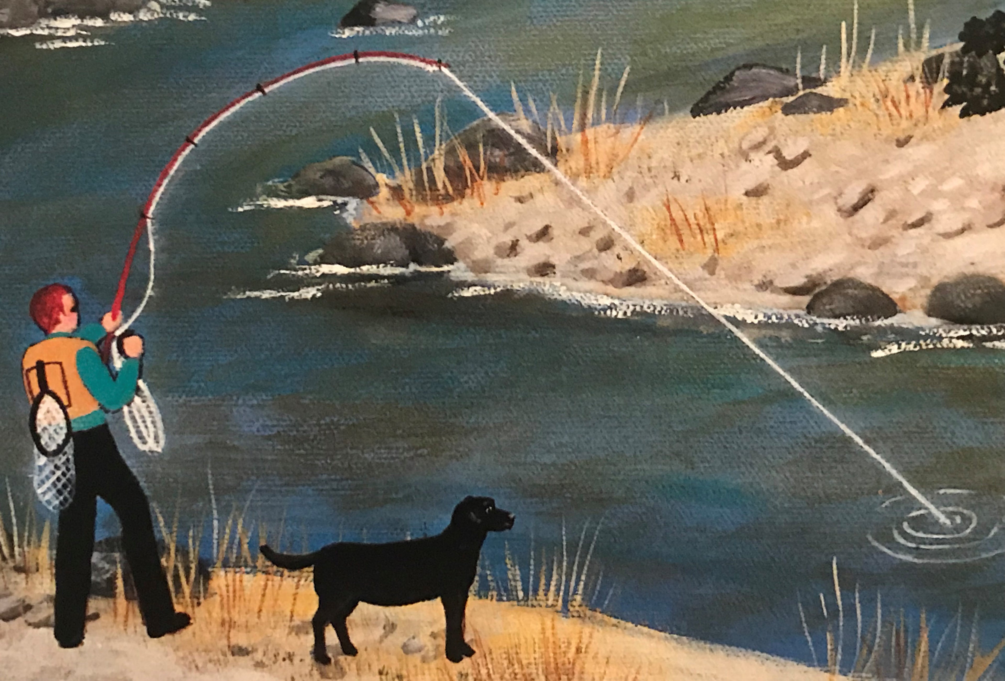 Trail Creek Autumn Jane Wooster Scott Lithograph Print Artist Hand Signed and Roman Numeral Numbered