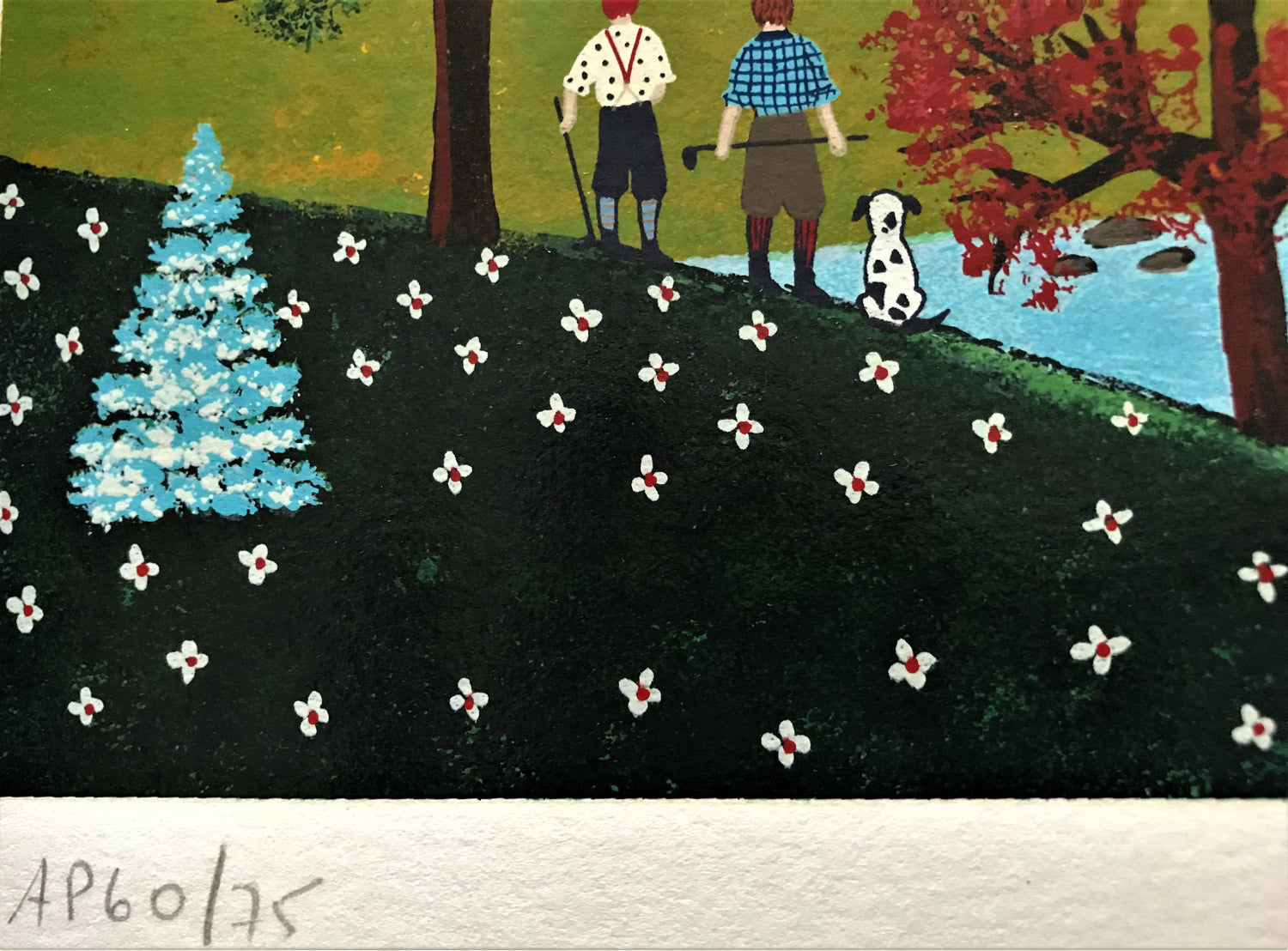 Putt for the Championship Jane Wooster Scott Artist Proof Lithograph Print Artist Hand Signed and AP Numbered