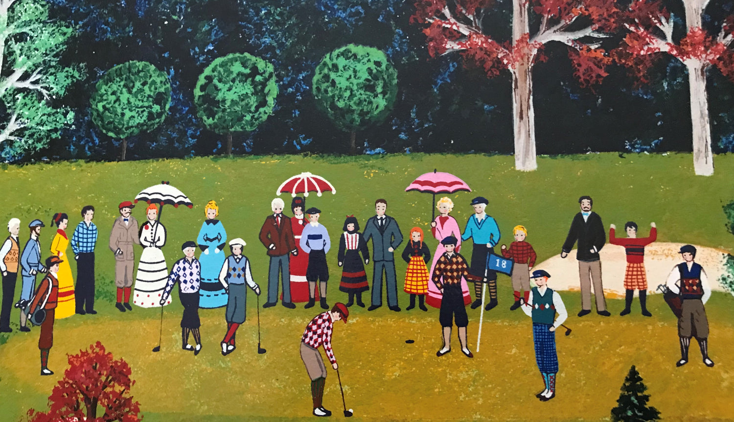 Putt for the Championship Jane Wooster Scott Artist Proof Lithograph Print with Remarque Artist Hand Signed and AP Numbered