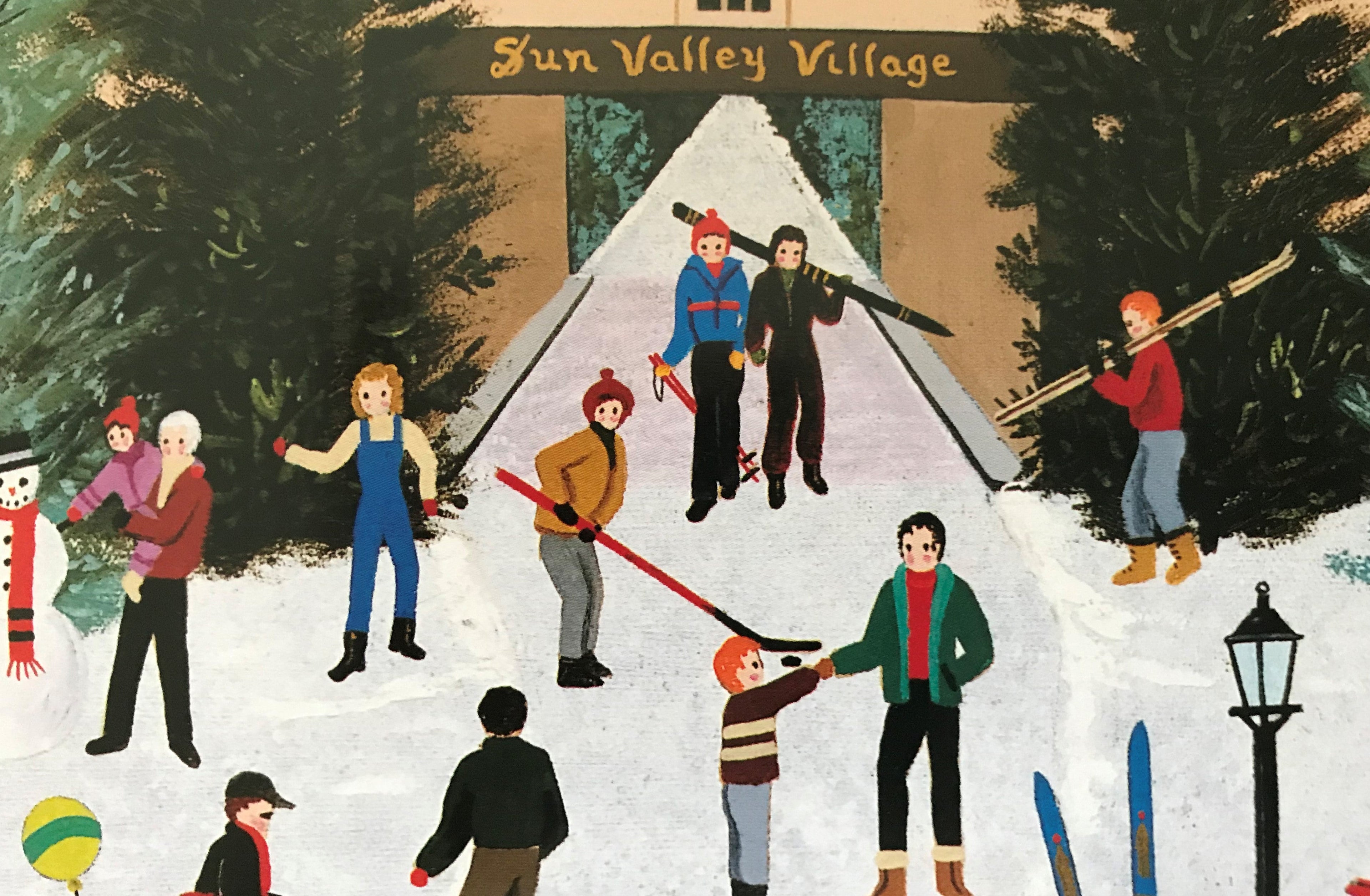 Embracing Winters Joys Jane Wooster Scott Lithograph Print Artist Hand Signed and Numbered