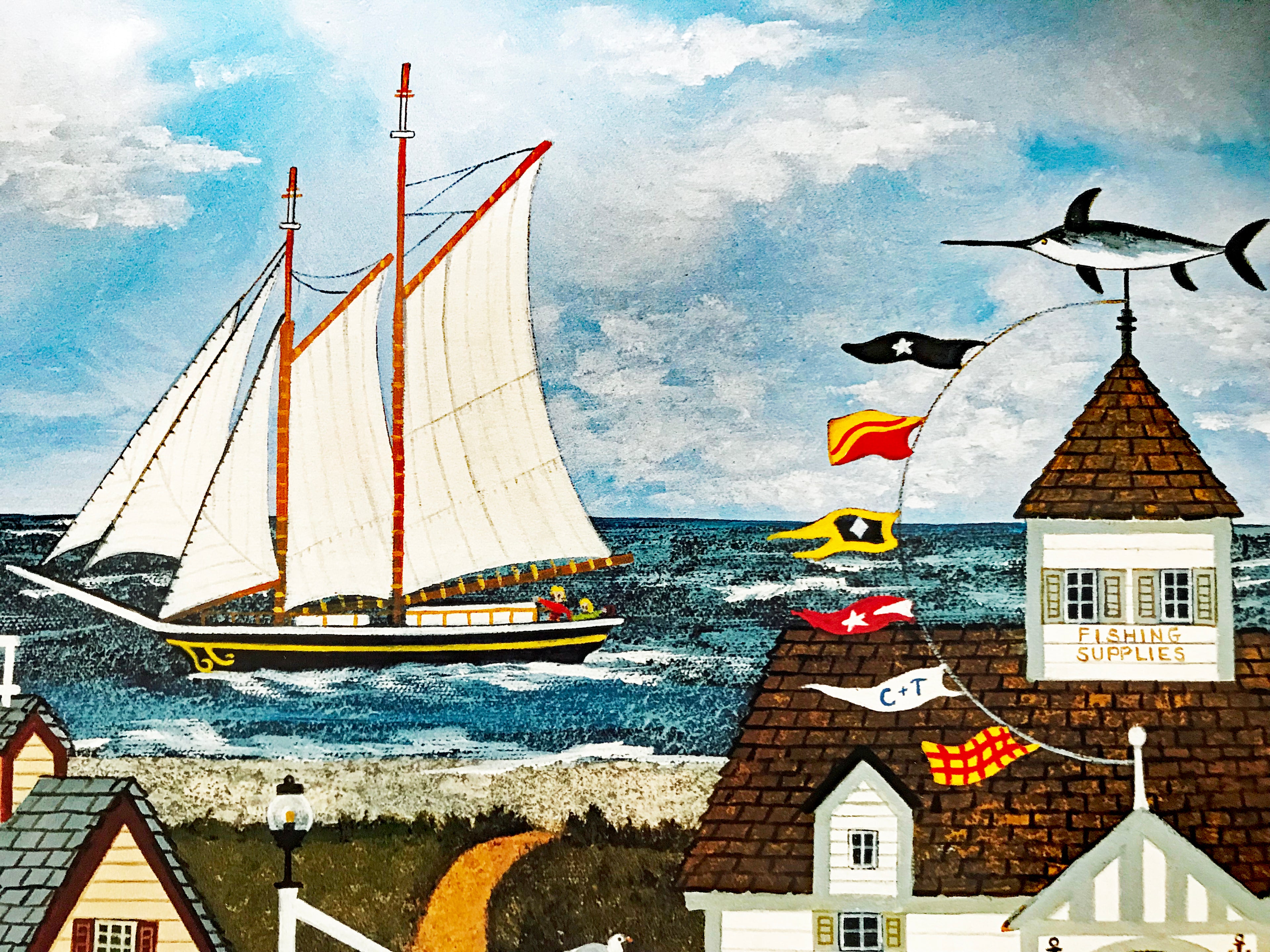 Lure of the Sea Jane Wooster Scott Lithograph Print Artist Hand Signed and Numbered