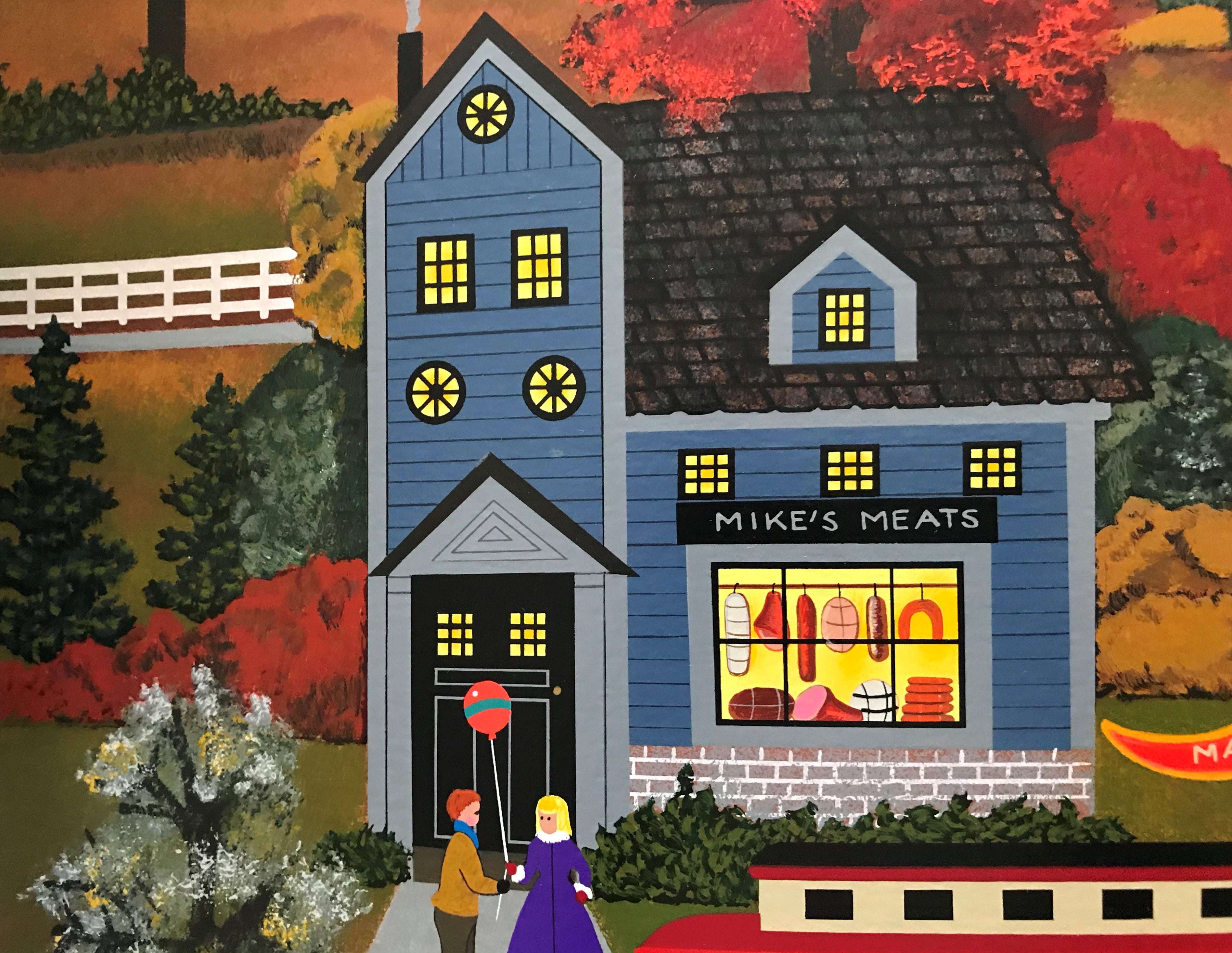 Autumnal Reflection Jane Wooster Scott Serigraph Print Artist Hand Signed and Numbered