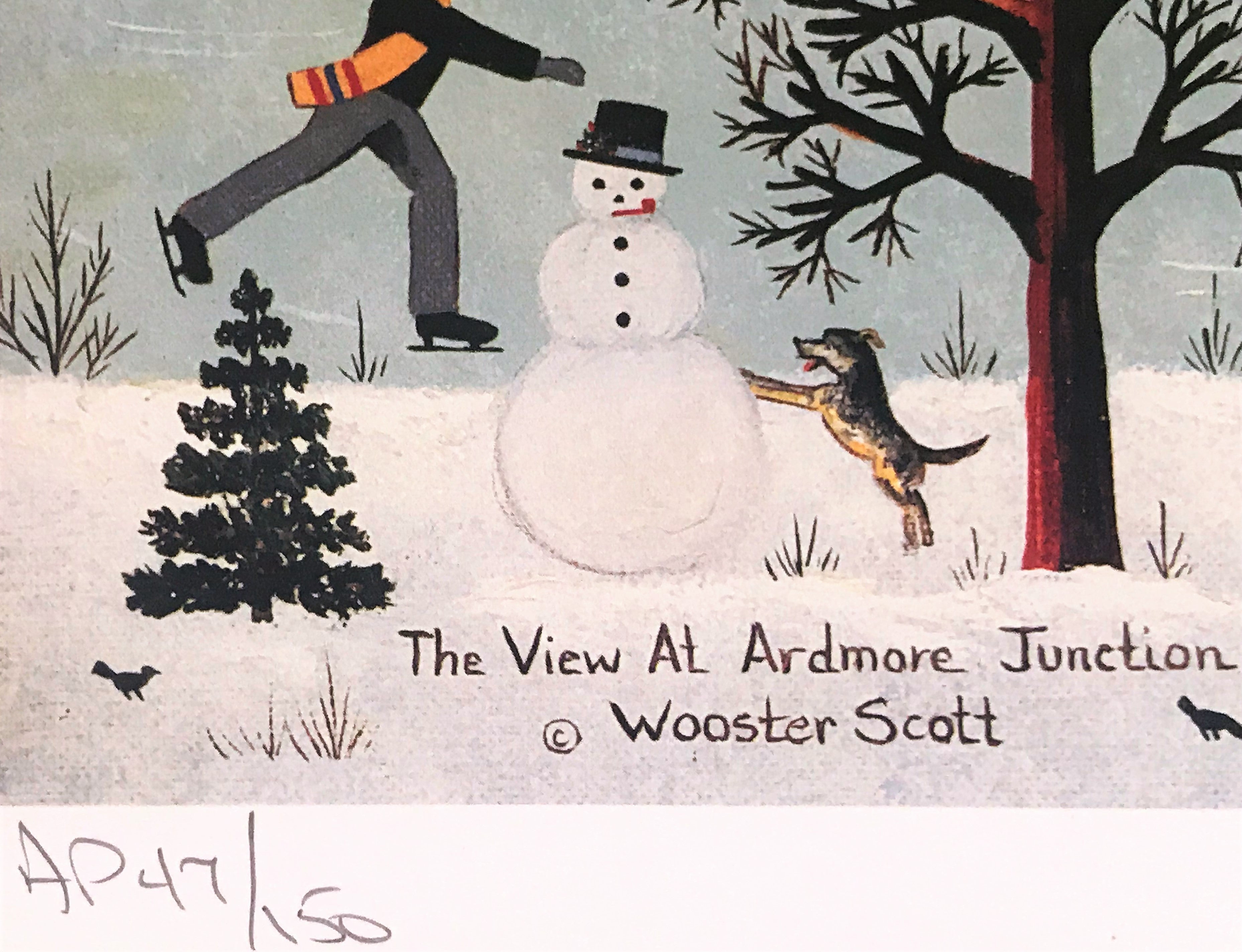 The View at Ardmore Junction Jane Wooster Scott Artist Proof Lithograph Print Artist Hand Signed and AP Numbered