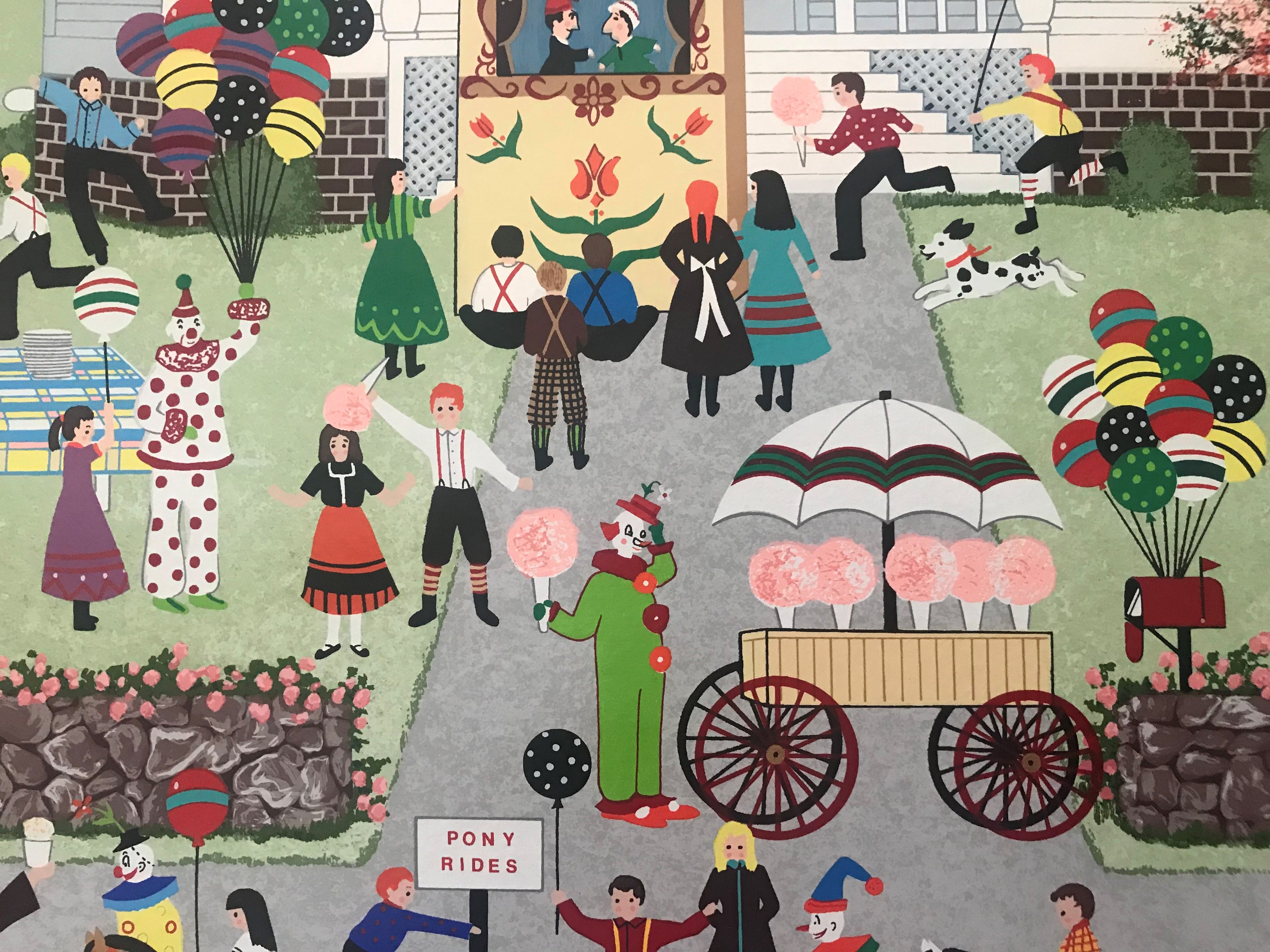 Birthday Mayhem Jane Wooster Scott Serigraph Print Artist Hand Signed and AP Numbered