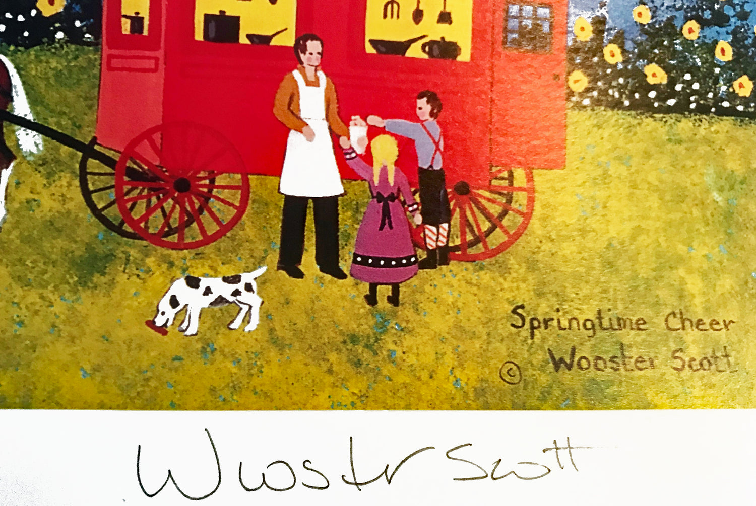 Springtime Cheer Lithograph Print Artist Jane Wooster Scott Hand Signed and Numbered