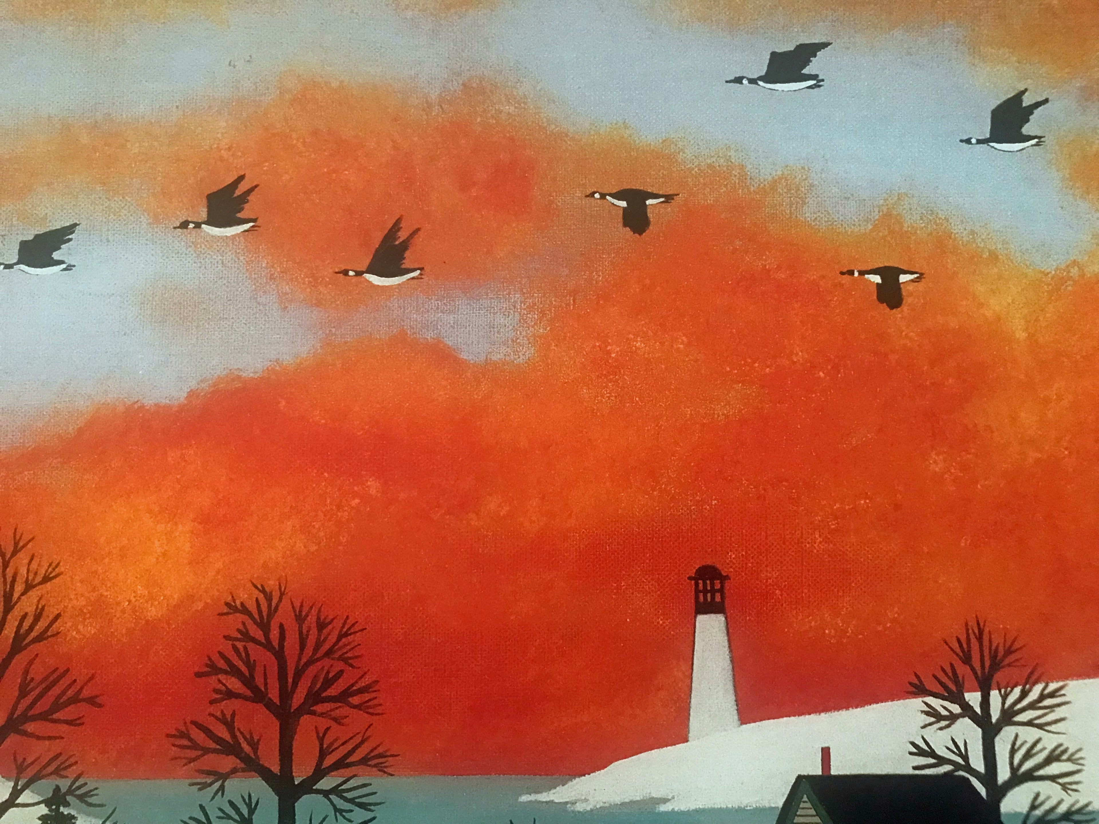 A Sunset Long Ago Jane Wooster Scott Lithograph Print Artist Hand Signed and Numbered
