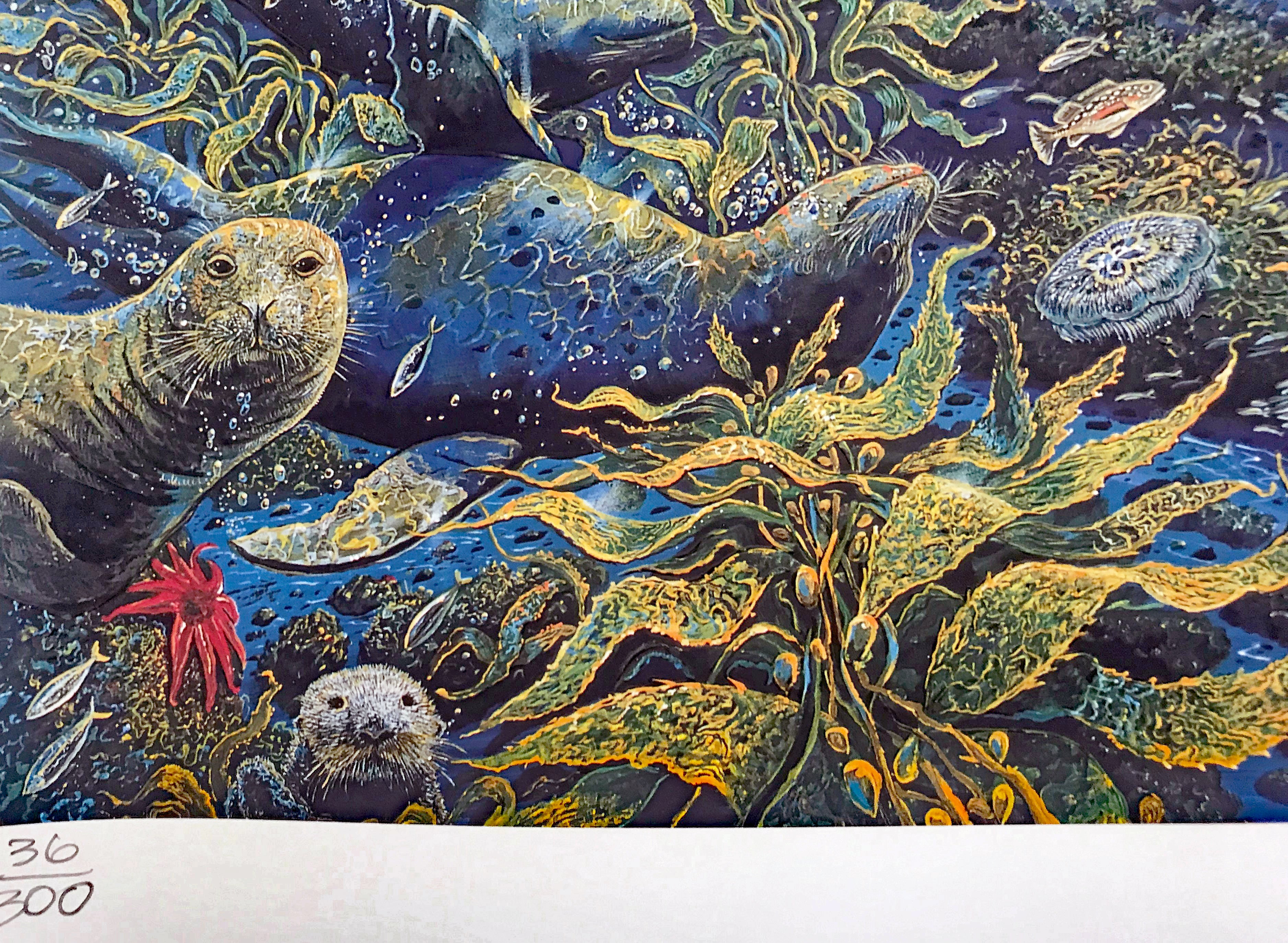 Golden Light on Cannery Row Robert Lyn Nelson Mixed Media Print Artist Hand Signed and Numbered