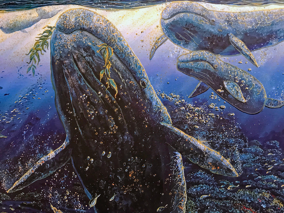 Golden Light on Cannery Row Robert Lyn Nelson Mixed Media Print Artist Hand Signed and Numbered