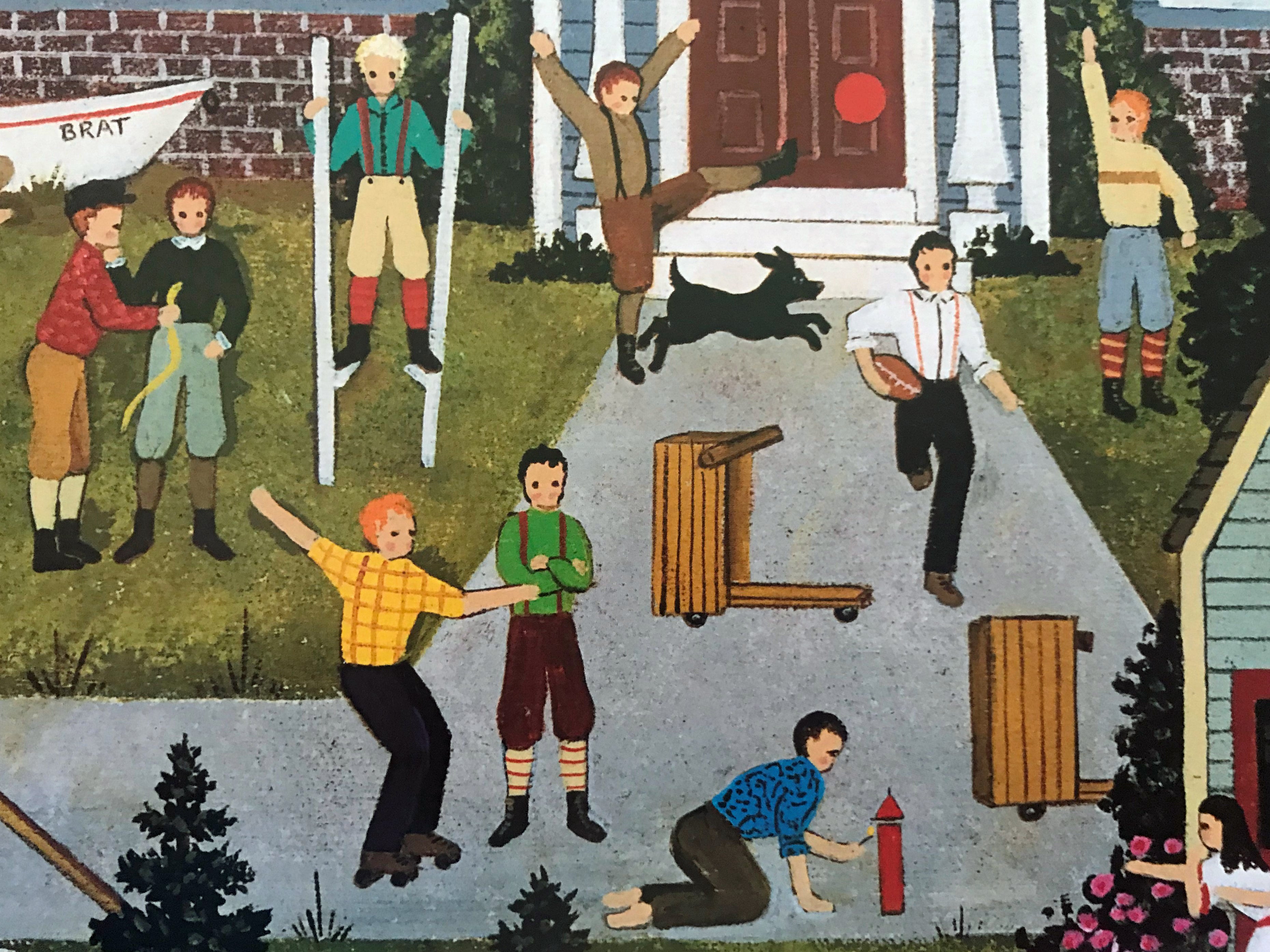 Boys Will Be Boys Jane Wooster Scott Lithograph Print Artist Hand Signed and Numbered