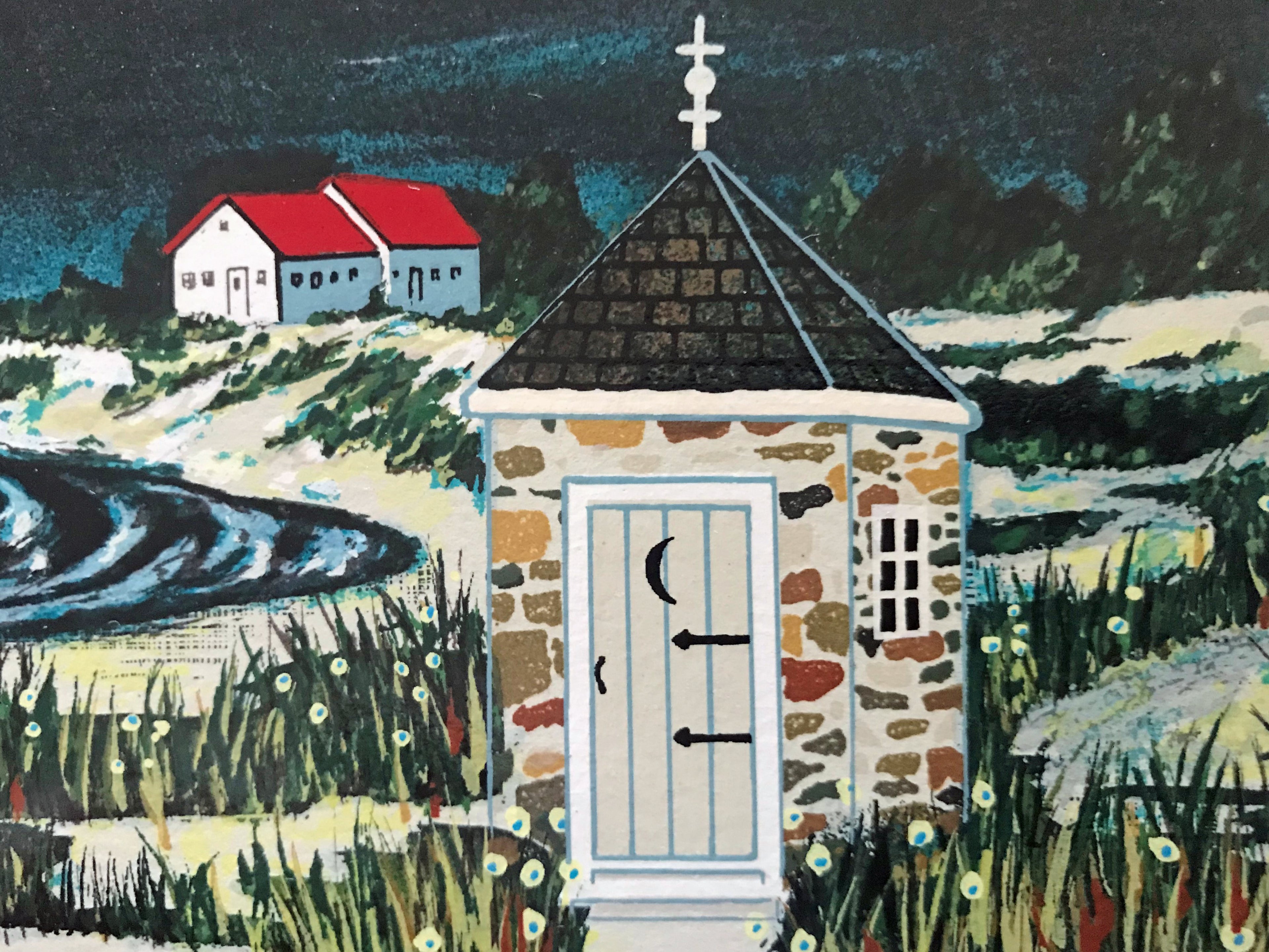 Downpour Down East Jane Wooster Scott Artist Prooft Serigraph Print Artist Hand Signed and AP Numbered