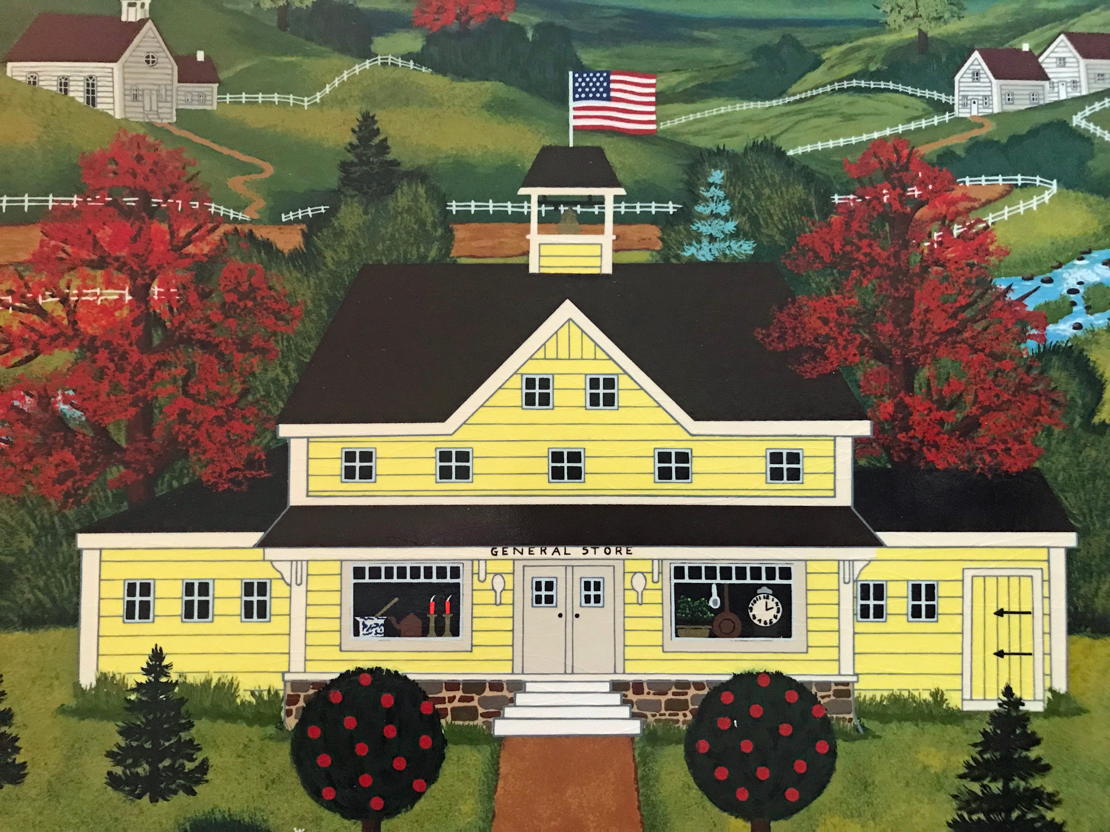 Good Neighbor Jane Wooster Scott Serigraph Print Artist Hand Signed and Numbered and Numbered