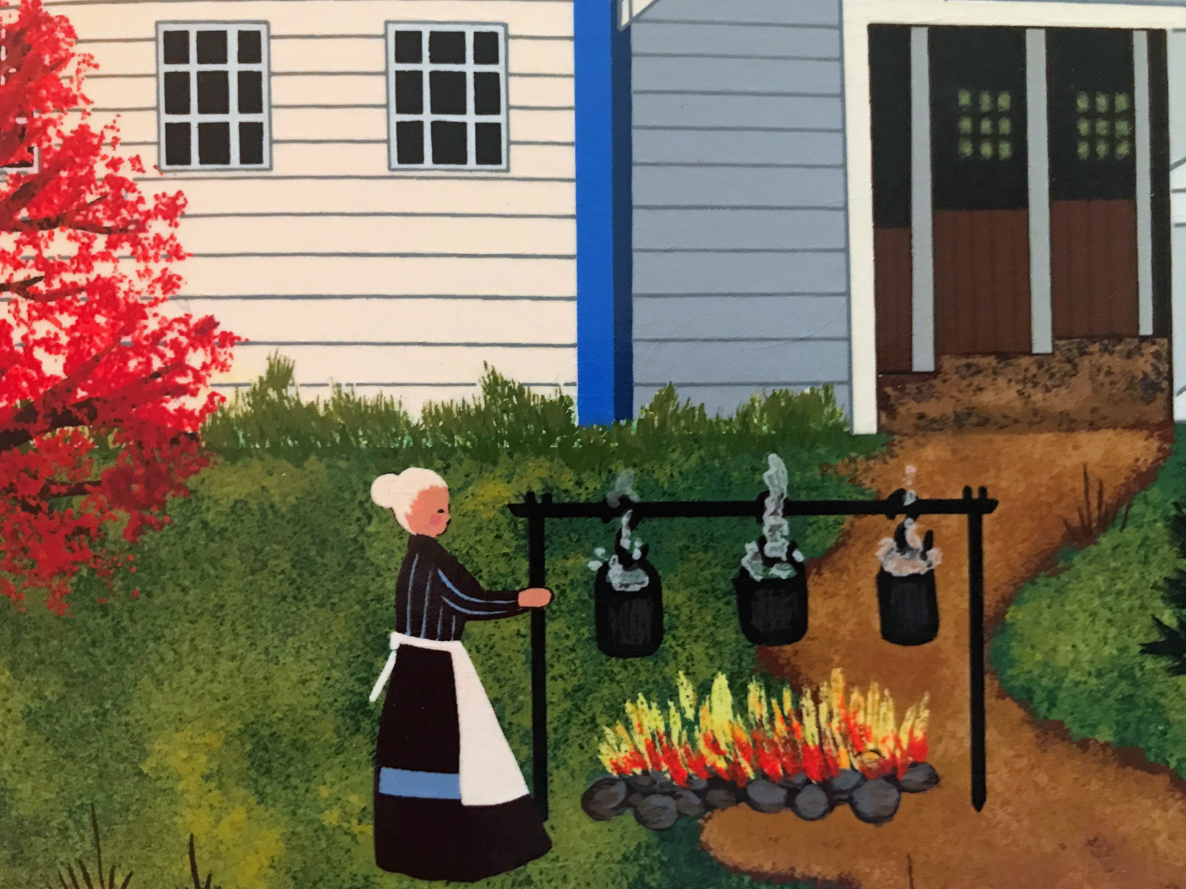 Good Neighbor Jane Wooster Scott Serigraph Print Artist Hand Signed and Numbered