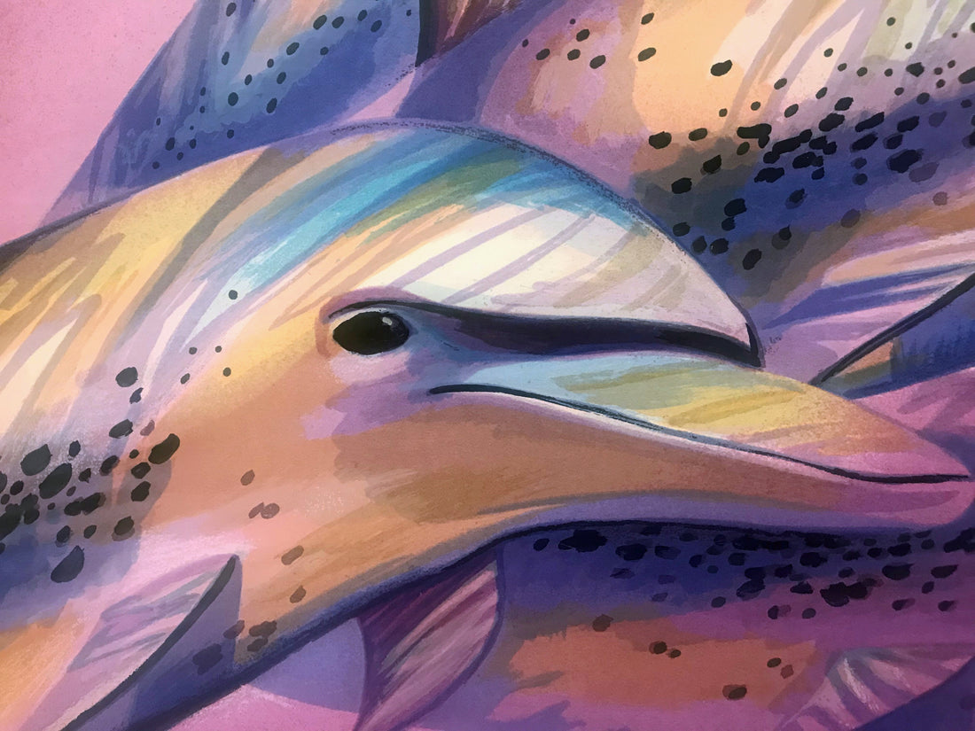 Eyes of Friends Robert Lyn Nelson Mixed Media Print Artist Hand Signed and Numbered