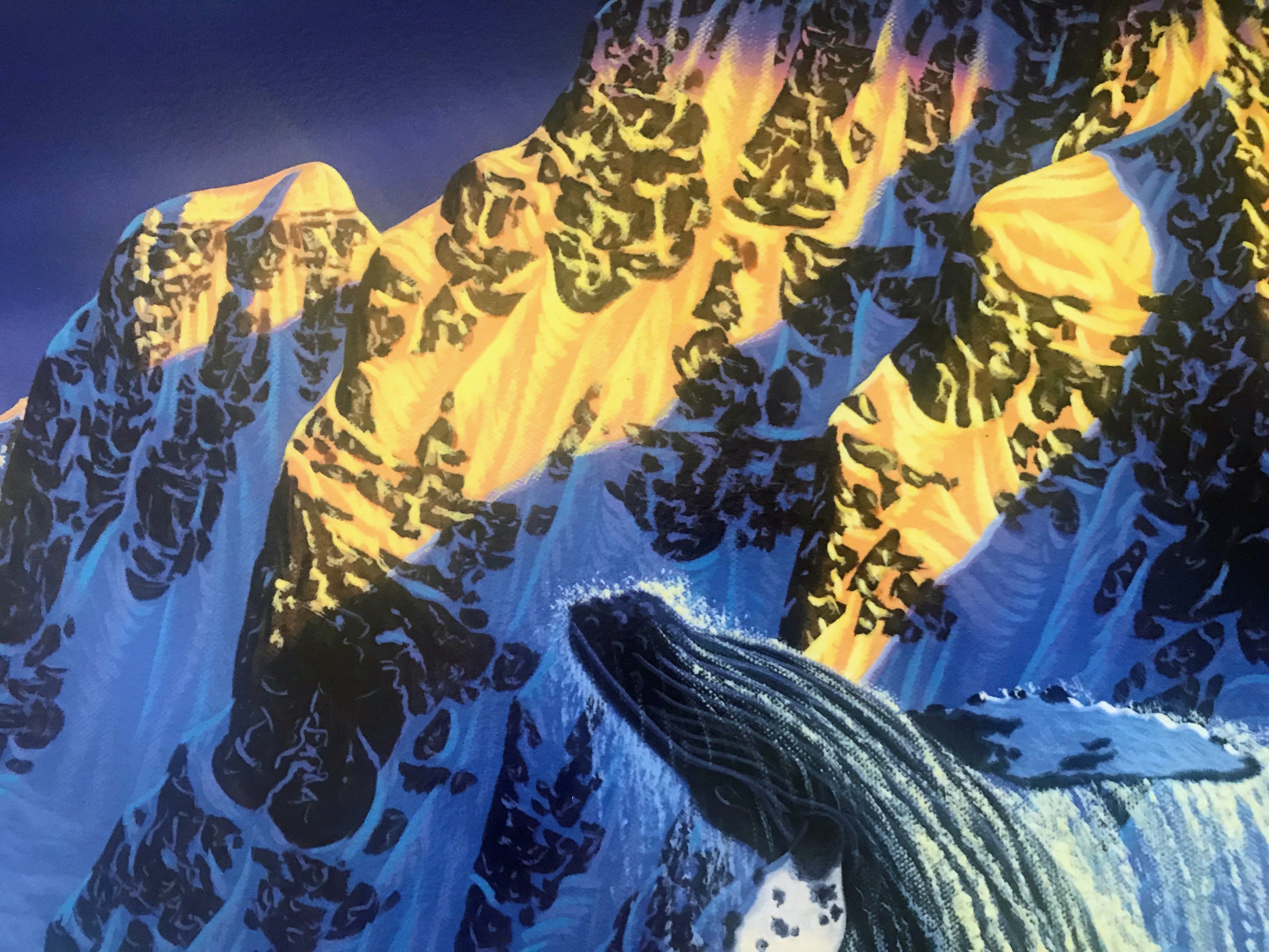 The Humpbacks World William Schimmel Fine Art Serigraph Print Artist Hand Signed and Numbered