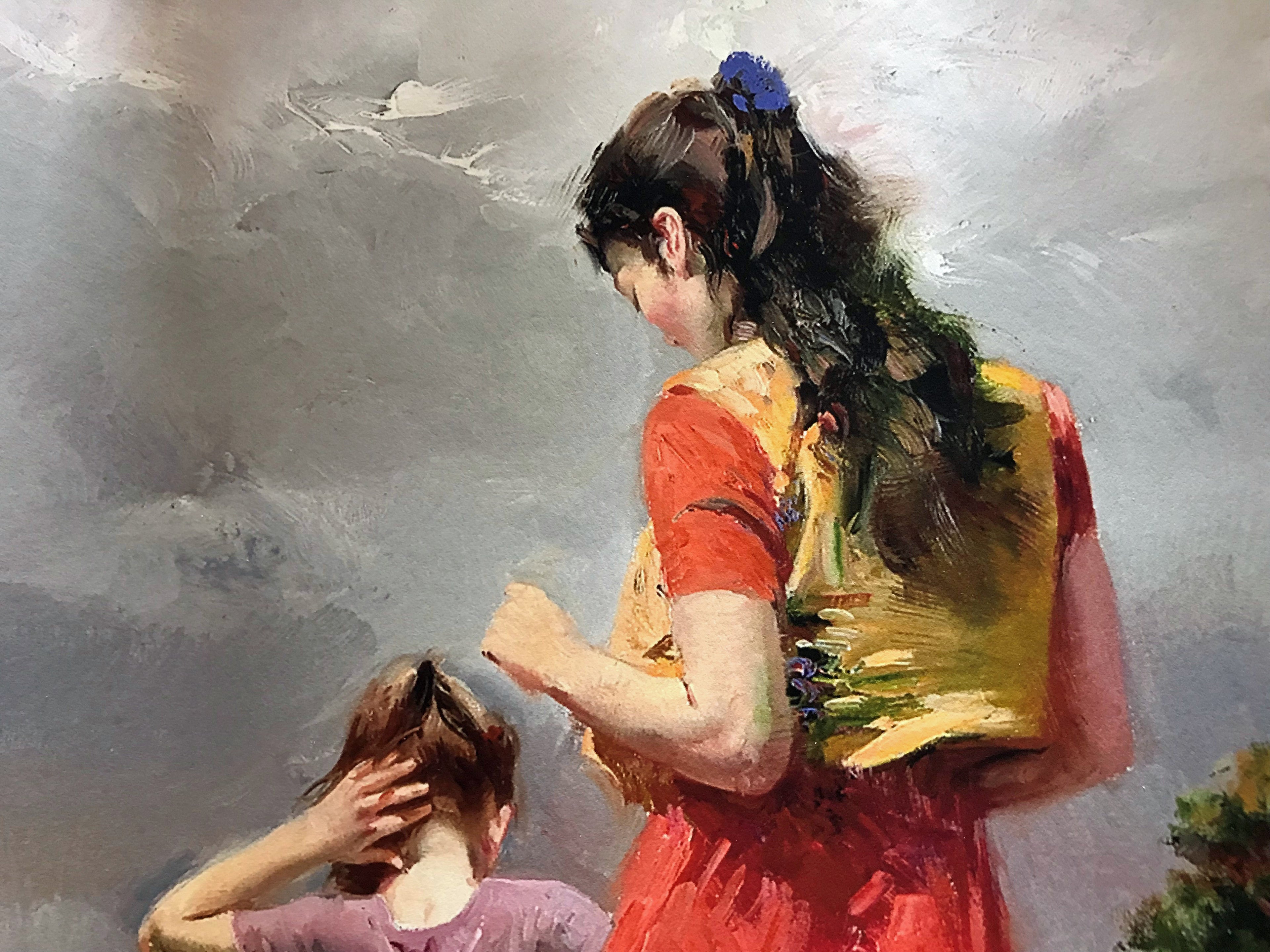 Beachwalk Pino Daeni Giclee Print Artist Hand Signed and Numbered