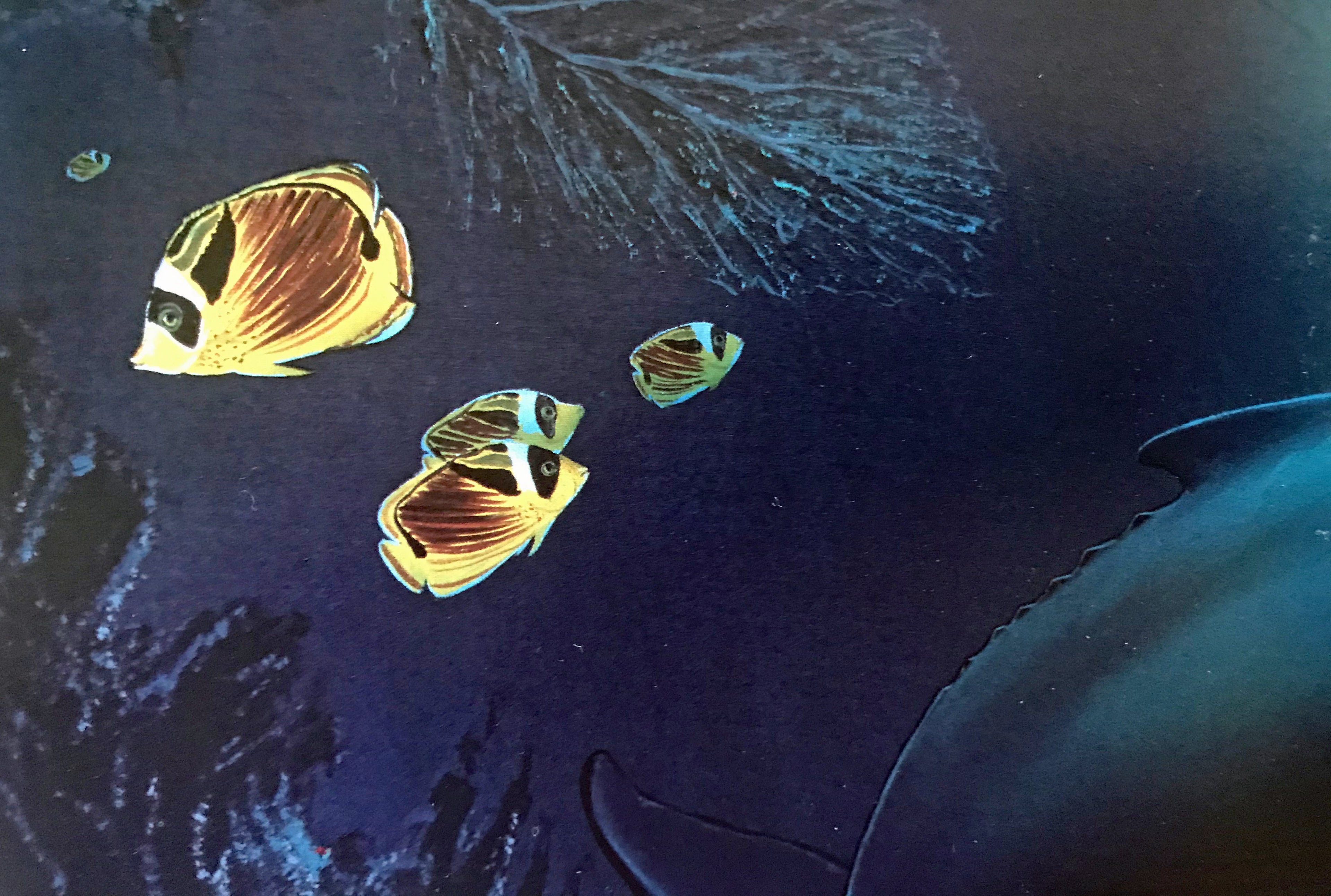 Innocent Age Dolphin Serenity Wyland Lithograph Print Artist Hand Signed and Numbered