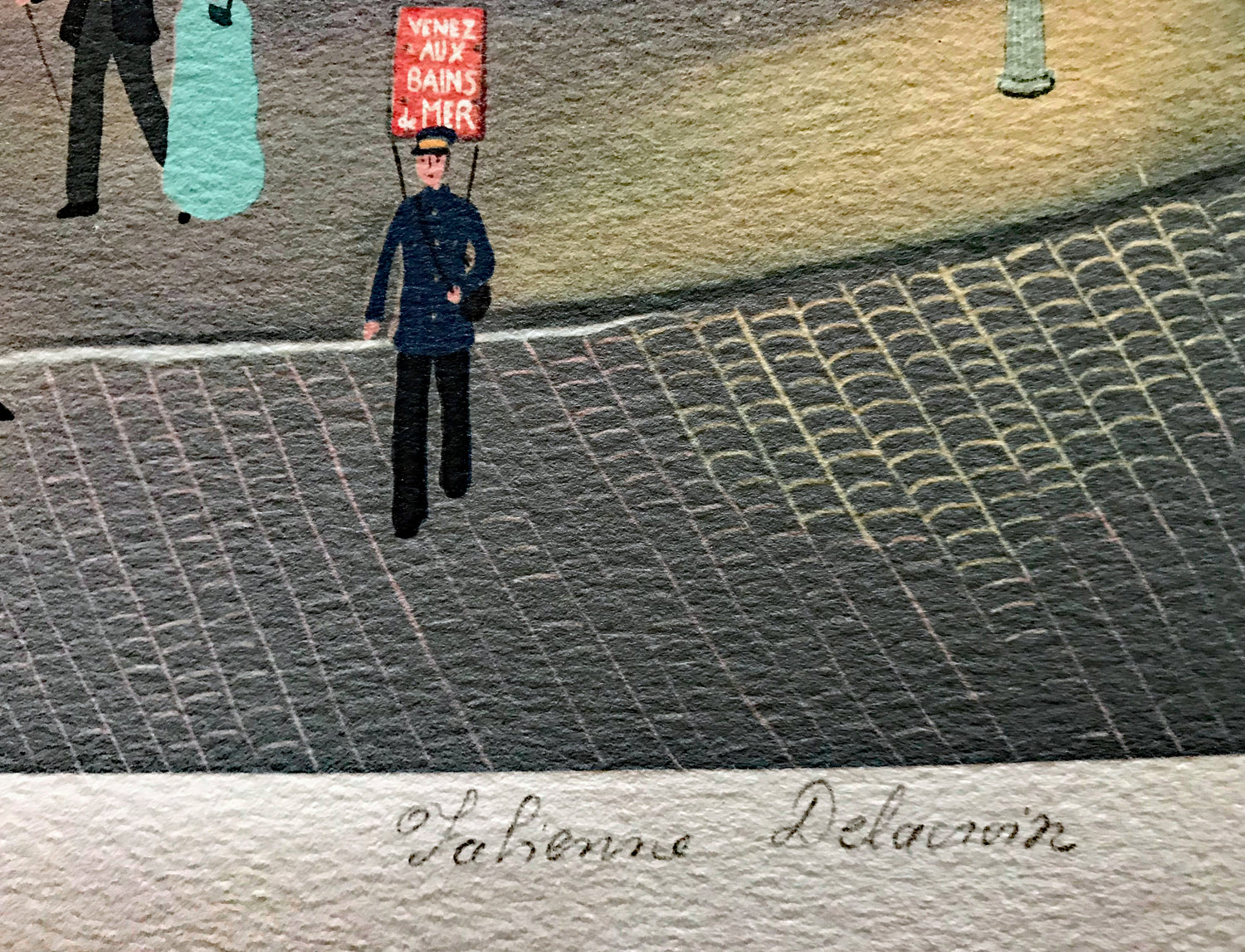 Seaside Fabienne Delacroix Lithograph Print Artist Hand Signed and Numbered