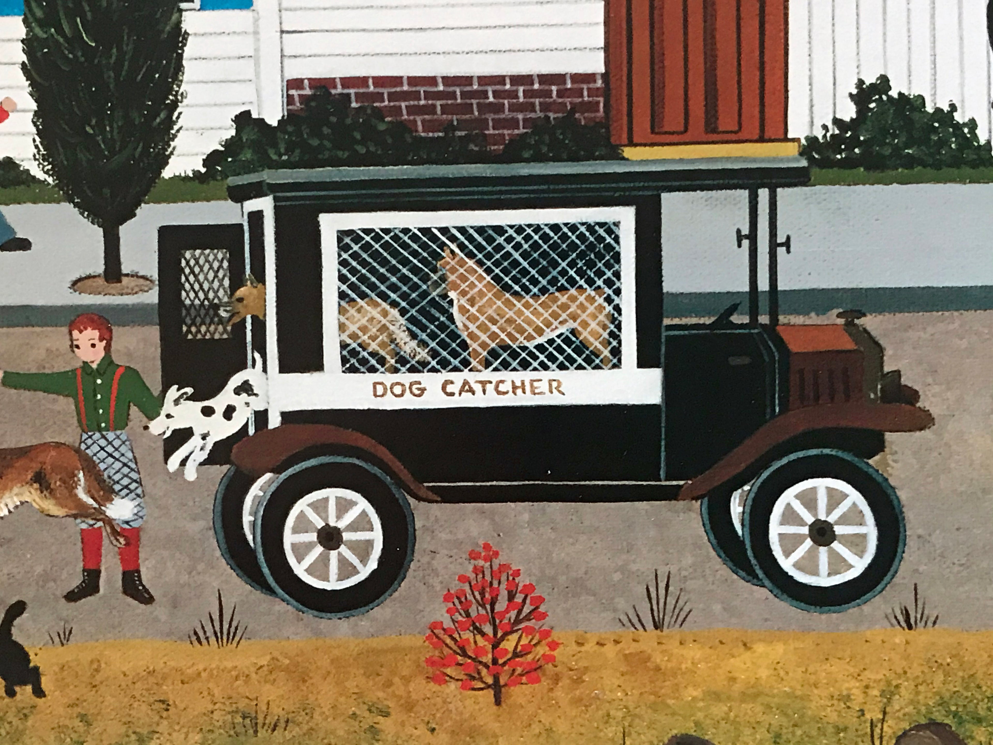 Doggie Deliverance Jane Wooster Scott Lithograph Print Artist Hand Signed and Numbered