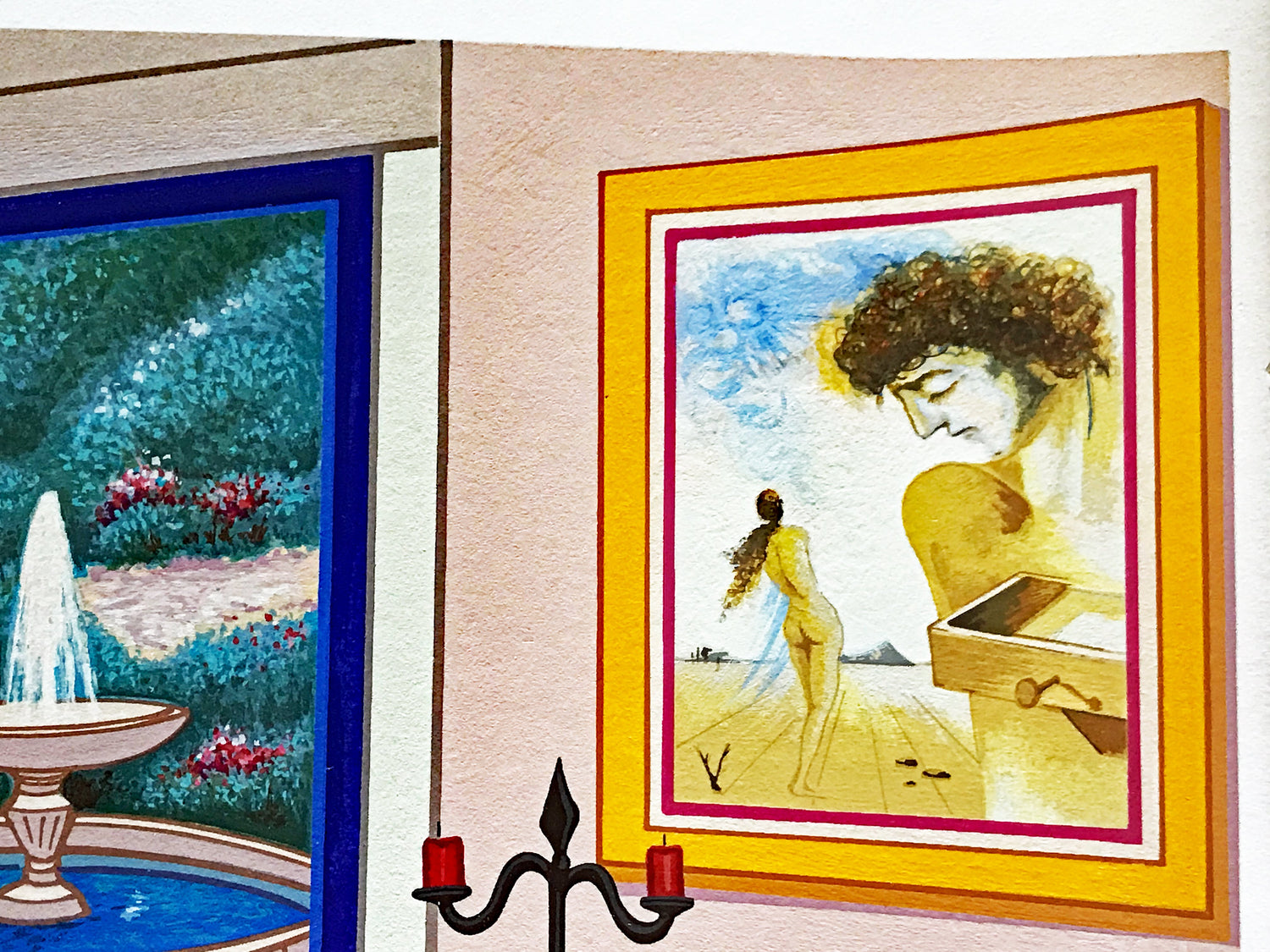 Villa in Big Sur Fanch Ledan Serigraph Print Artist Hand Signed and Numbered