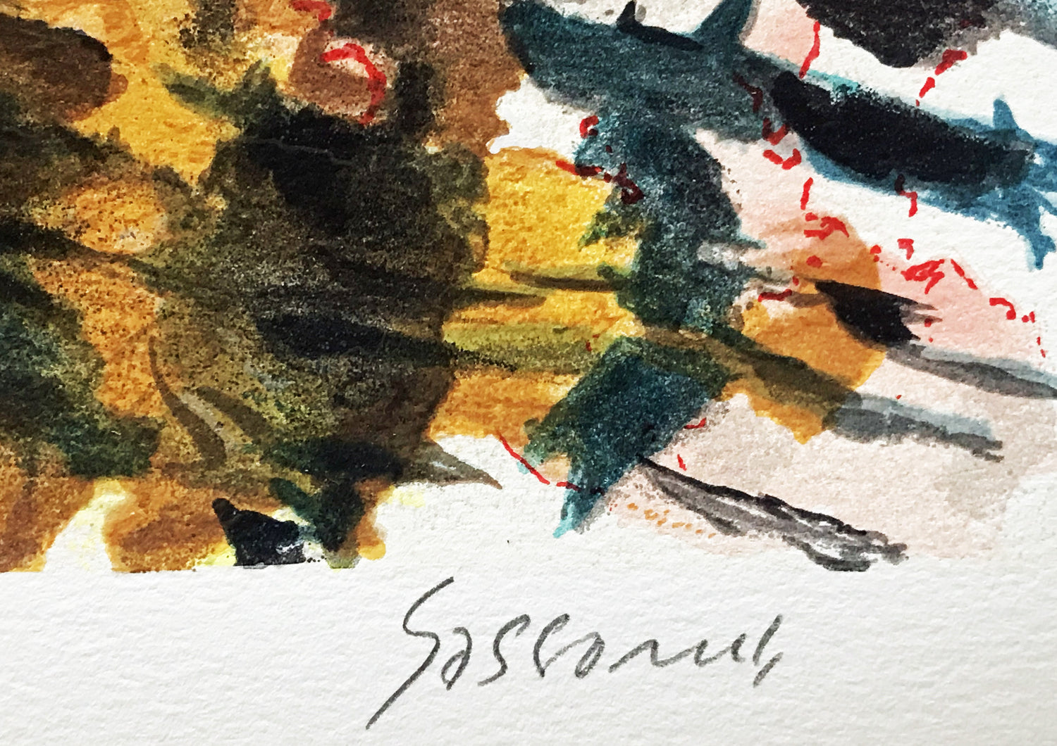 Santa Lucia Marco Sassone Serigraph Print Artist Hand Signed and Numbered