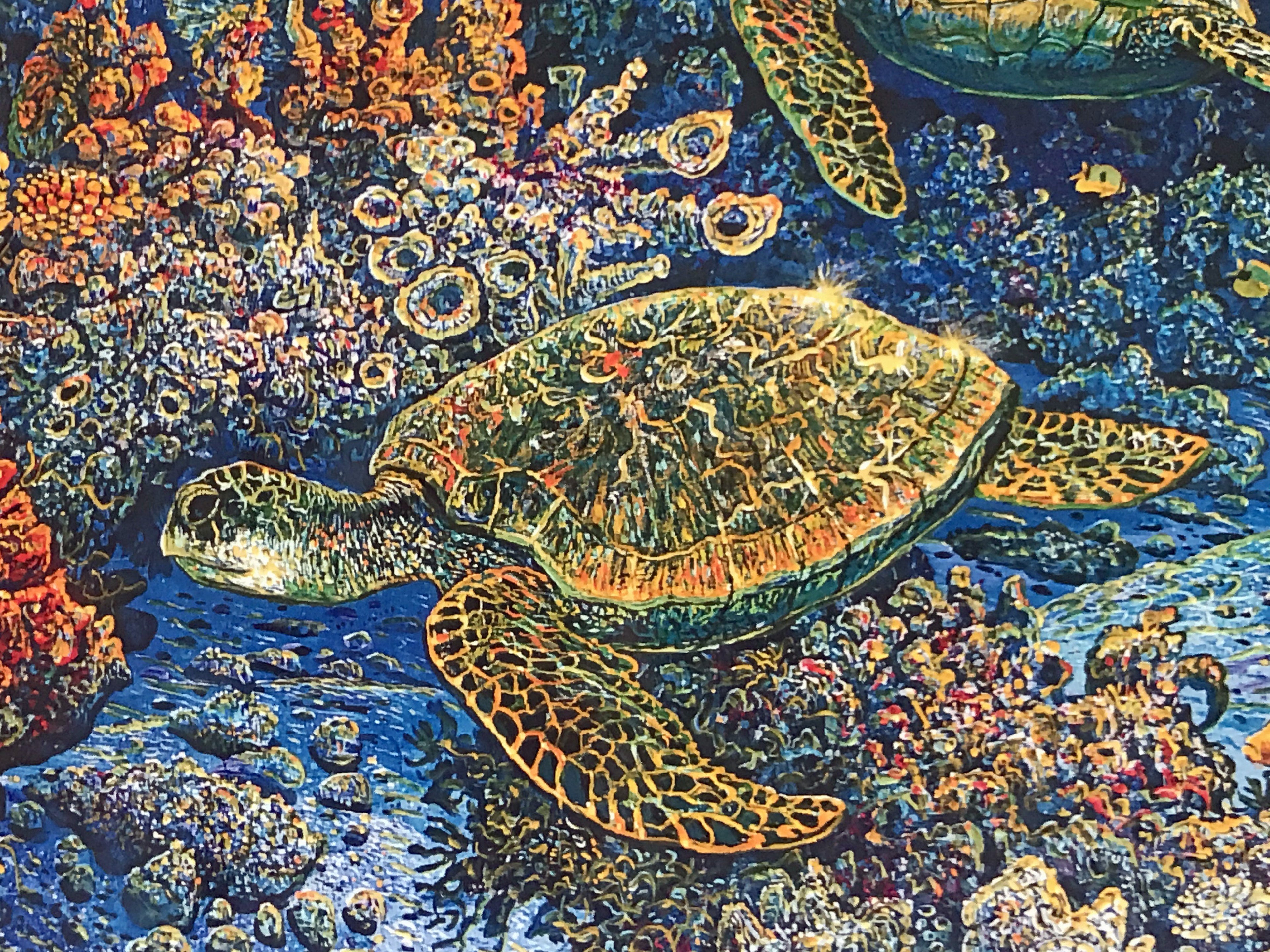 Sweeping Hana Vistas Robert Lyn Nelson Mixed Media Print Artist Hand Signed and Numbered