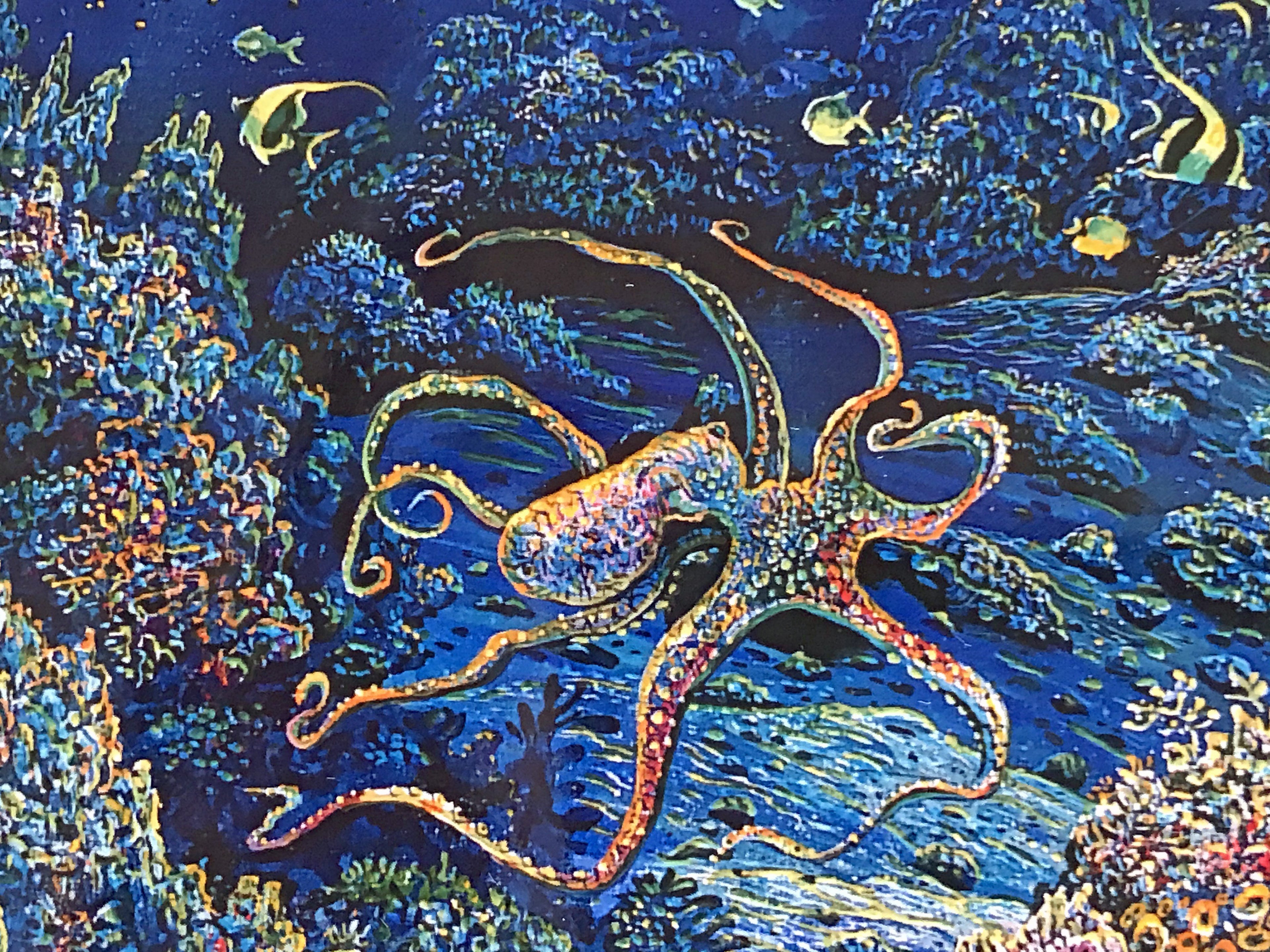 Sweeping Hana Vistas Robert Lyn Nelson Mixed Media Print Artist Hand Signed and Numbered