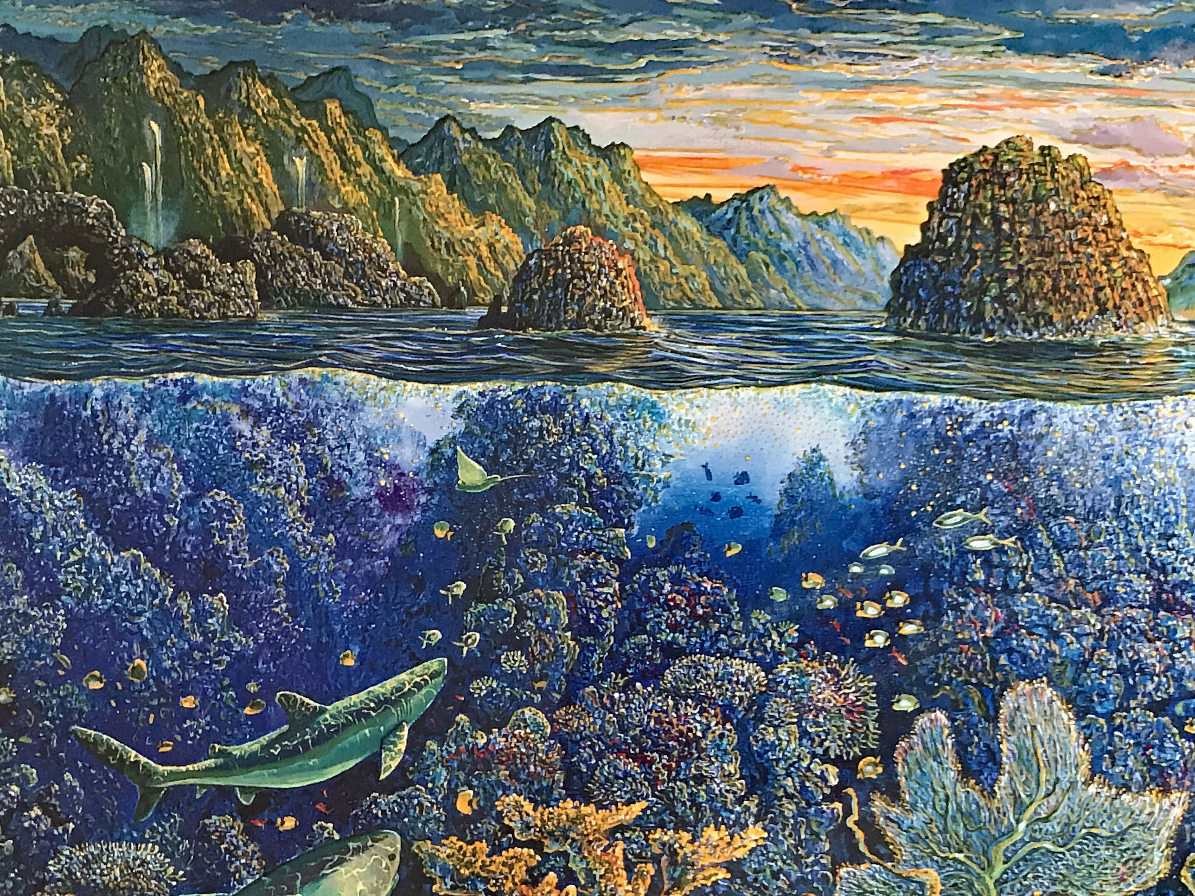 Sweeping Hana Vistas Robert Lyn Nelson Mixed Media Print Artist Hand Signed and Numbered