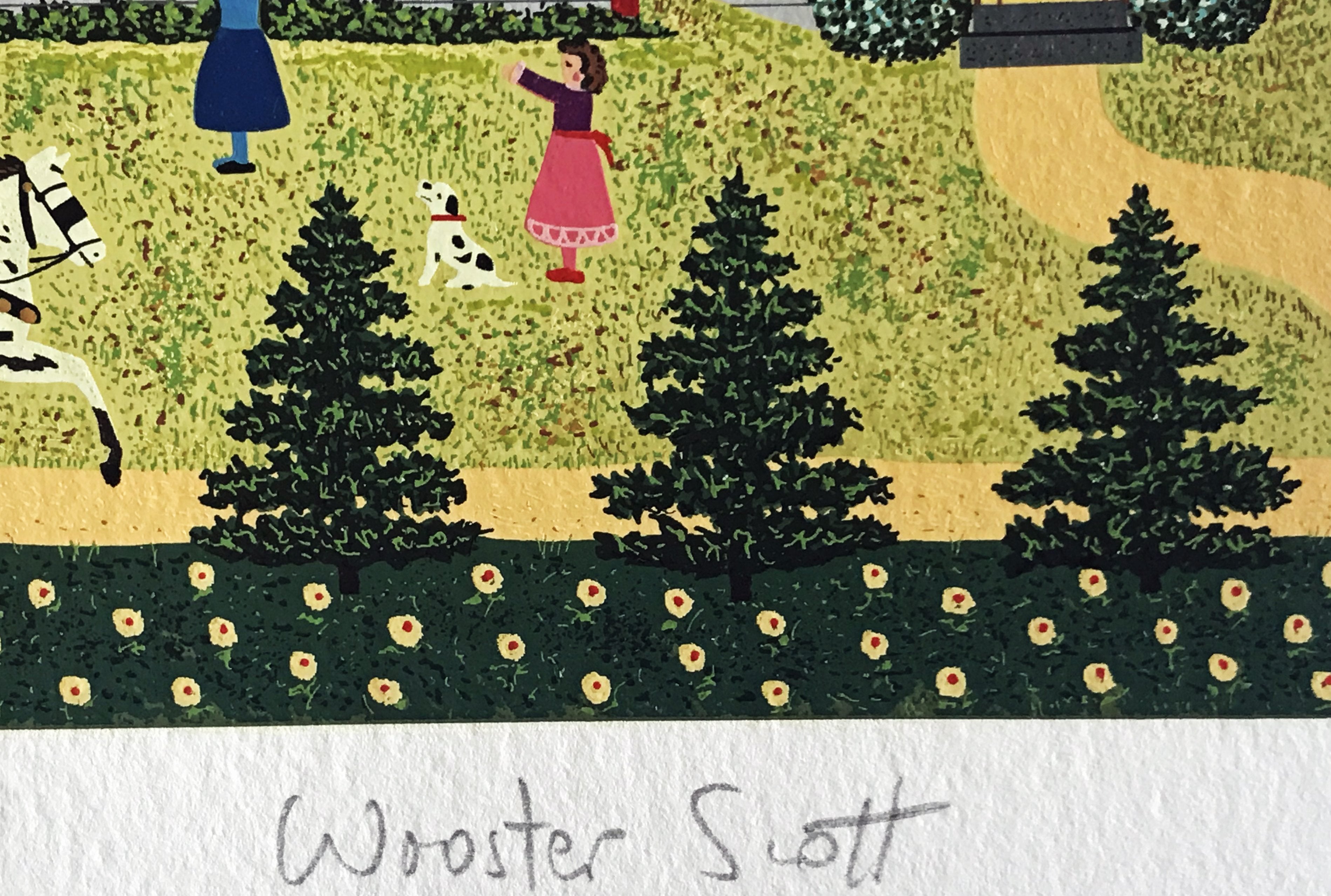 Sunday in New England Jane Wooster Scott Serigraph Print Artist Hand Signed and Numbered