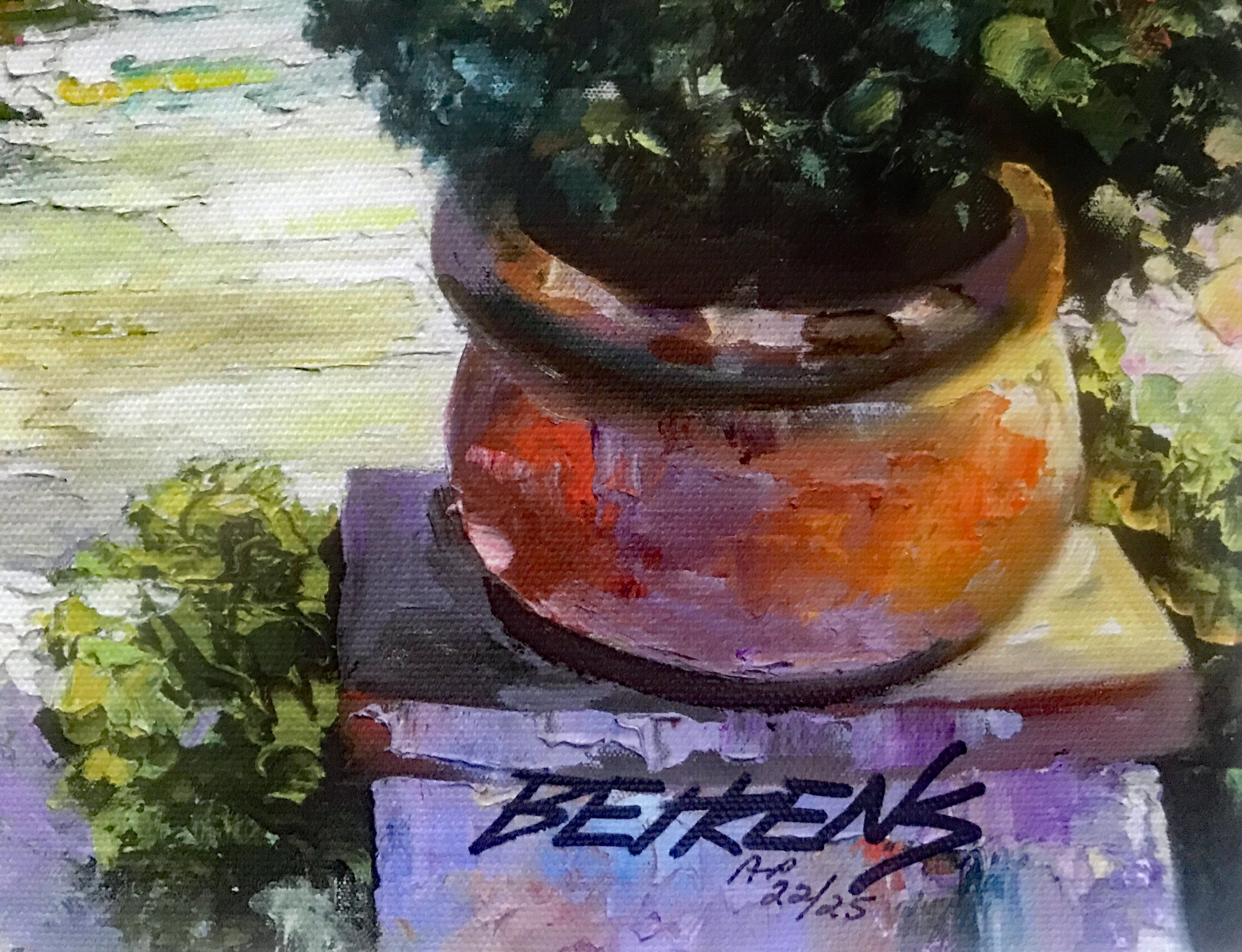 Near Amalfi Hand Embellished Canvas Artist Proof Giclée Print Artist Hand Signed and AP Numbered