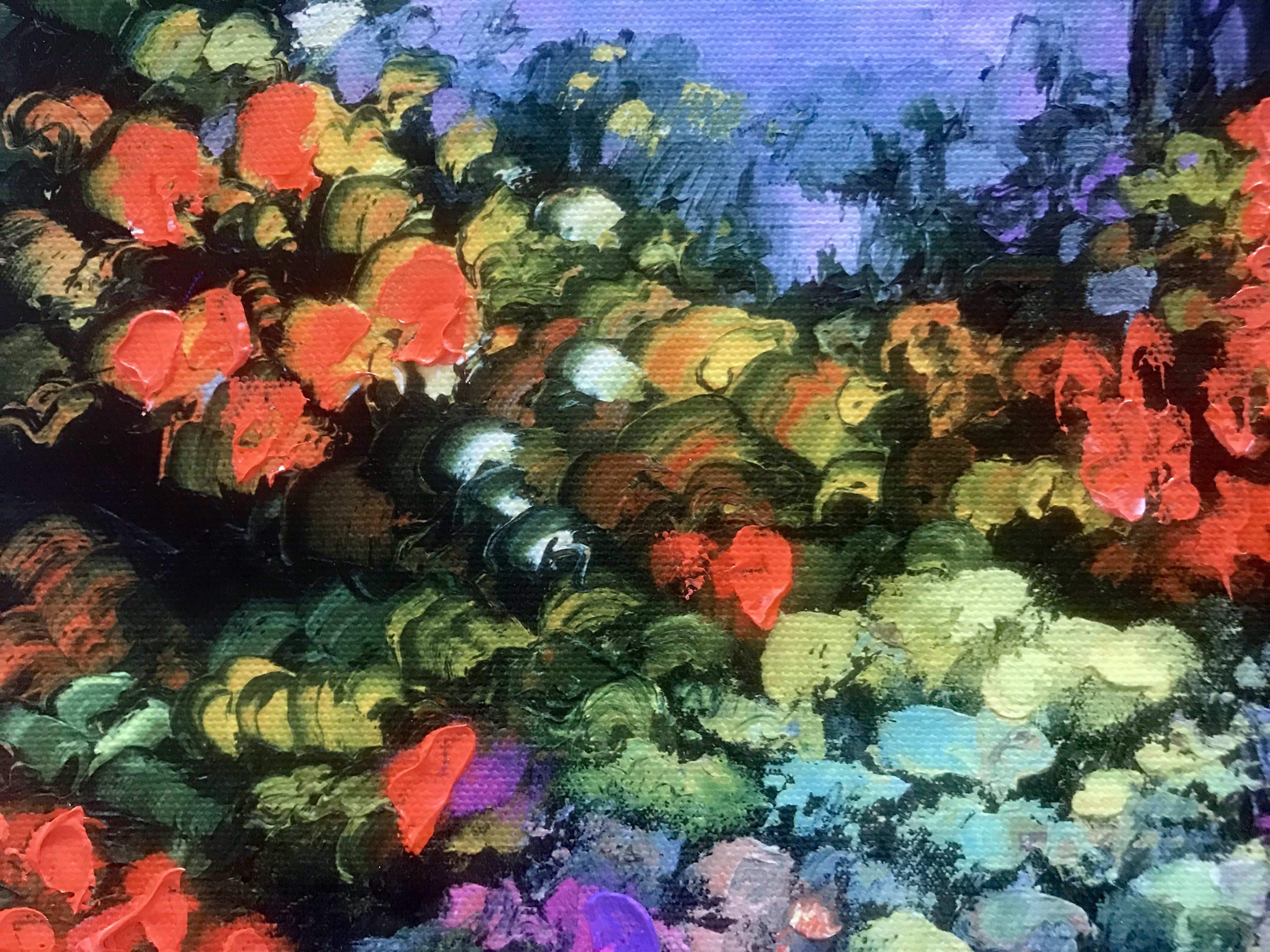 Near Amalfi Hand Embellished Canvas Artist Proof Giclée Print Artist Hand Signed and AP Numbered