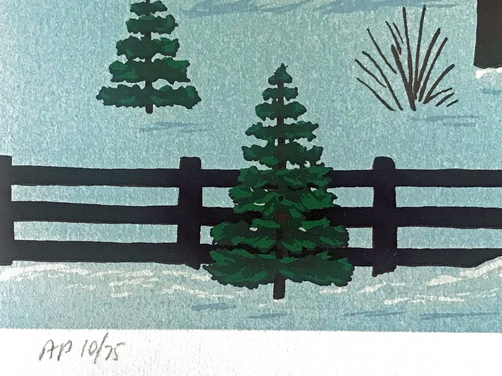 Skaters Moon at Soda Spring Jane Wooster Scott Artist Proof Serigraph Print Artist Hand Signed and AP Numbered