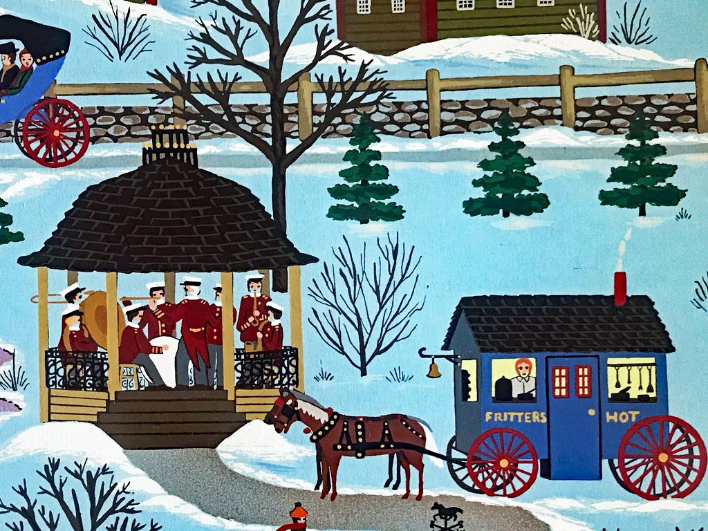 Skaters Moon at Soda Spring Jane Wooster Scott Serigraph Print Artist Hand Signed and Numbered