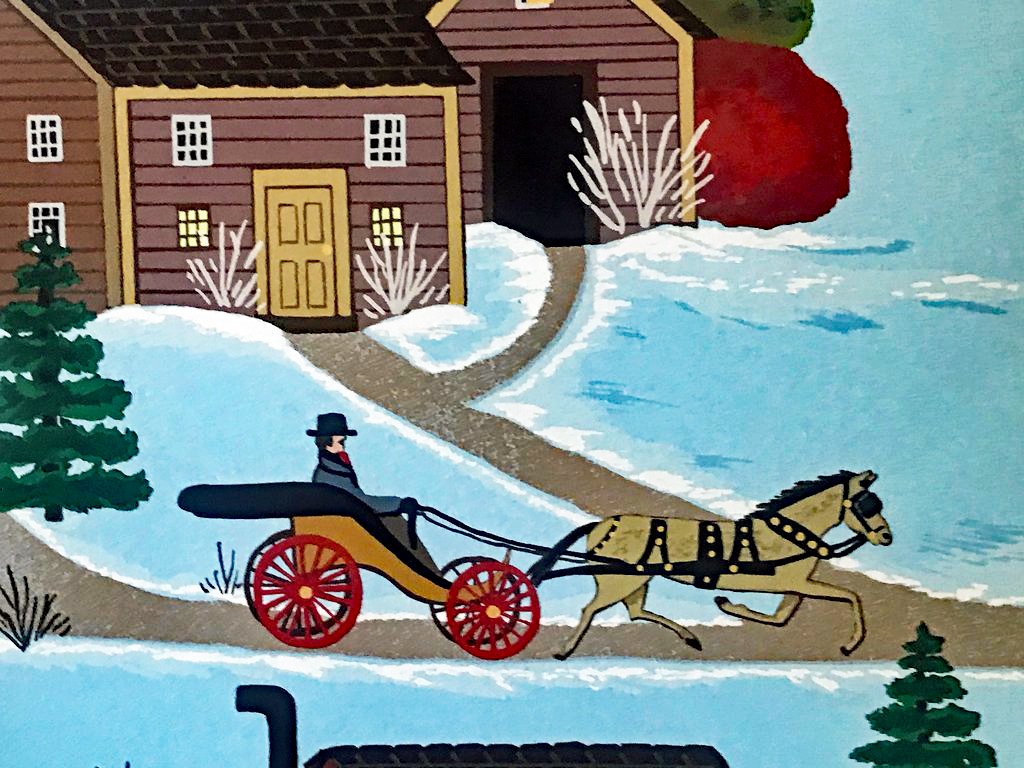 Skaters Moon at Soda Spring Jane Wooster Scott Serigraph Print Artist Hand Signed and Numbered