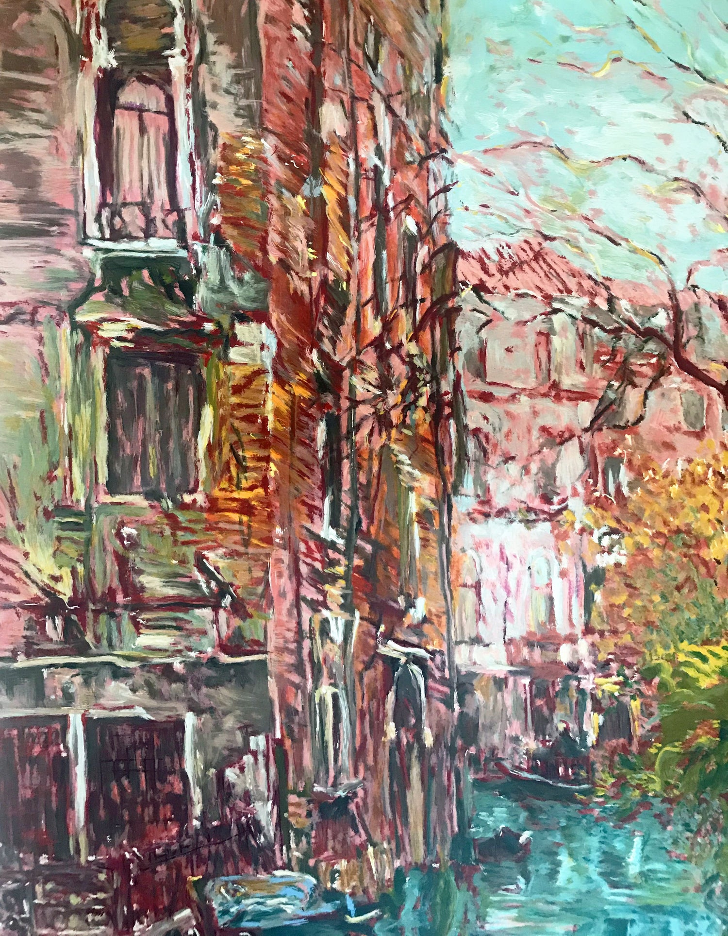 Venice Reflections Marco Sassone Serigraph Print Artist Hand Signed and Numbered