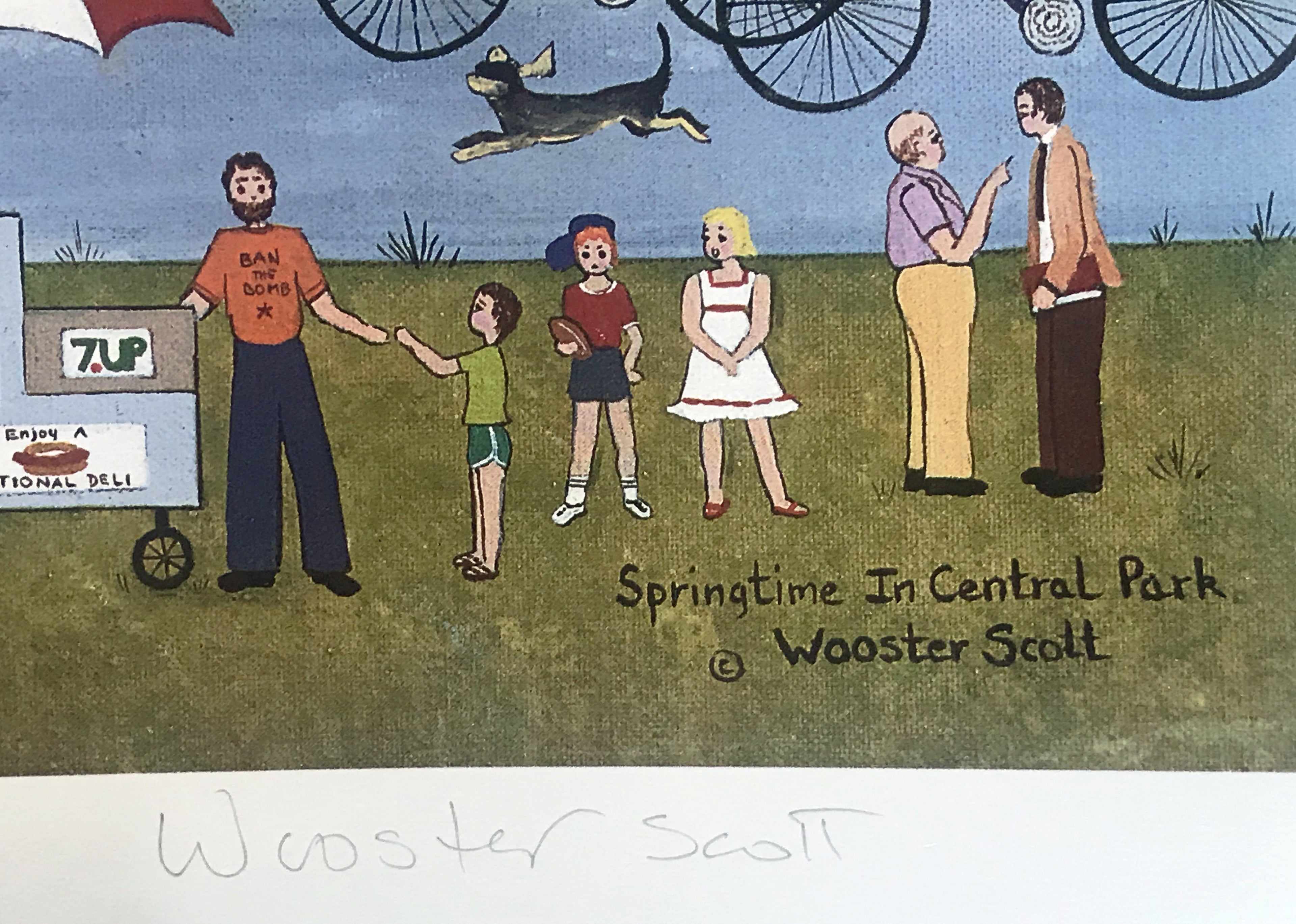 Springtime in Central Park Jane Wooster Scott Lithograph Print Artist Hand Signed and Numbered