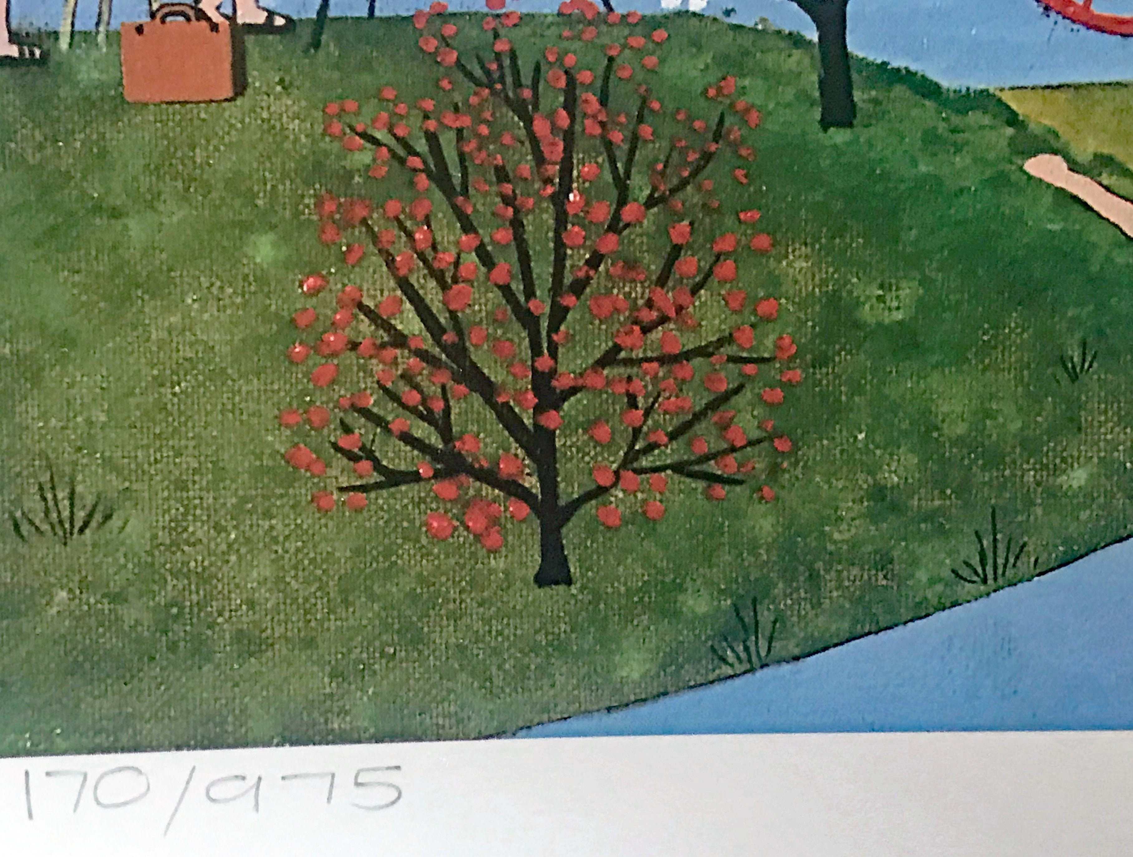 Springtime in Central Park Jane Wooster Scott Lithograph Print Artist Hand Signed and Numbered