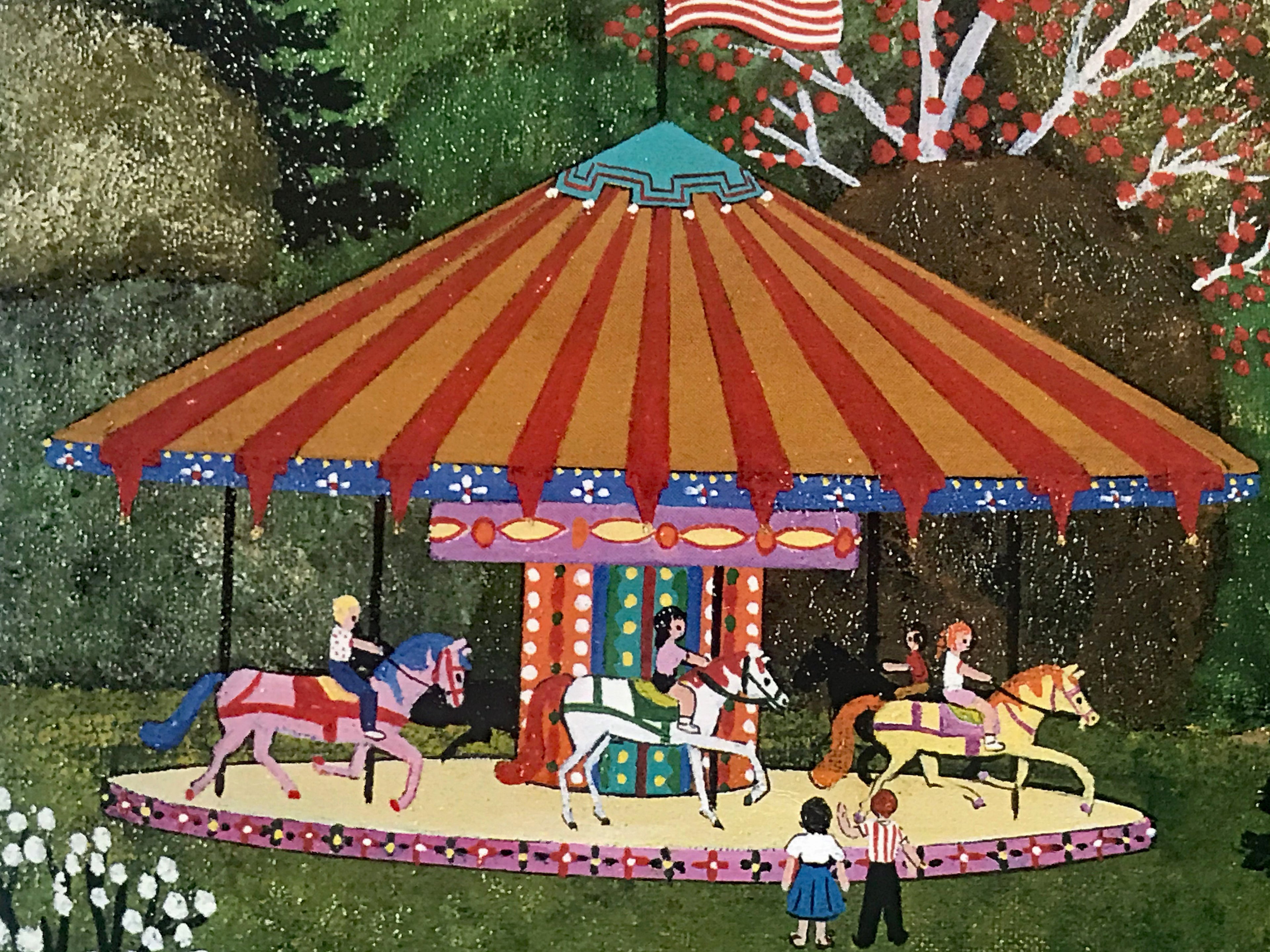 Springtime in Central Park Jane Wooster Scott Lithograph Print Artist Hand Signed and Numbered